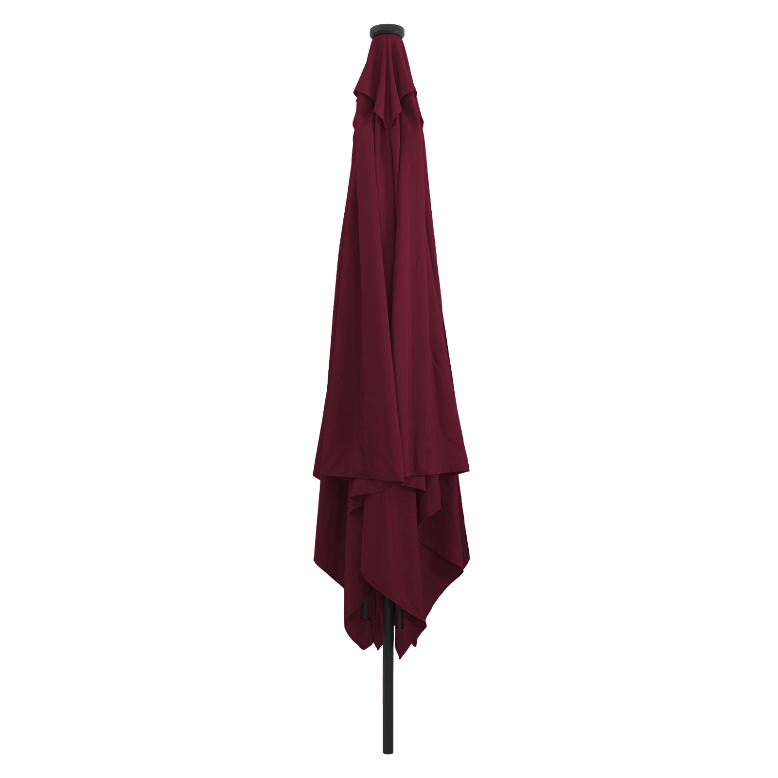Square Garden Parasol with LED Lights 295x245 cm Bordeaux Red - Image 2