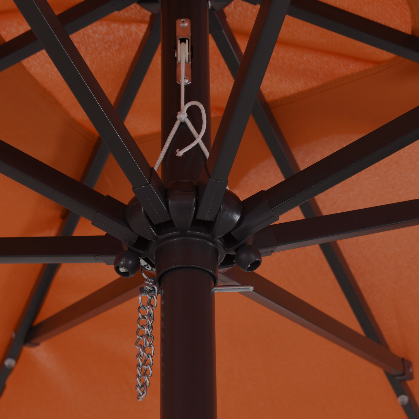 Square Garden Parasol with LED Lights 295x245 cm Terracotta - Image 5