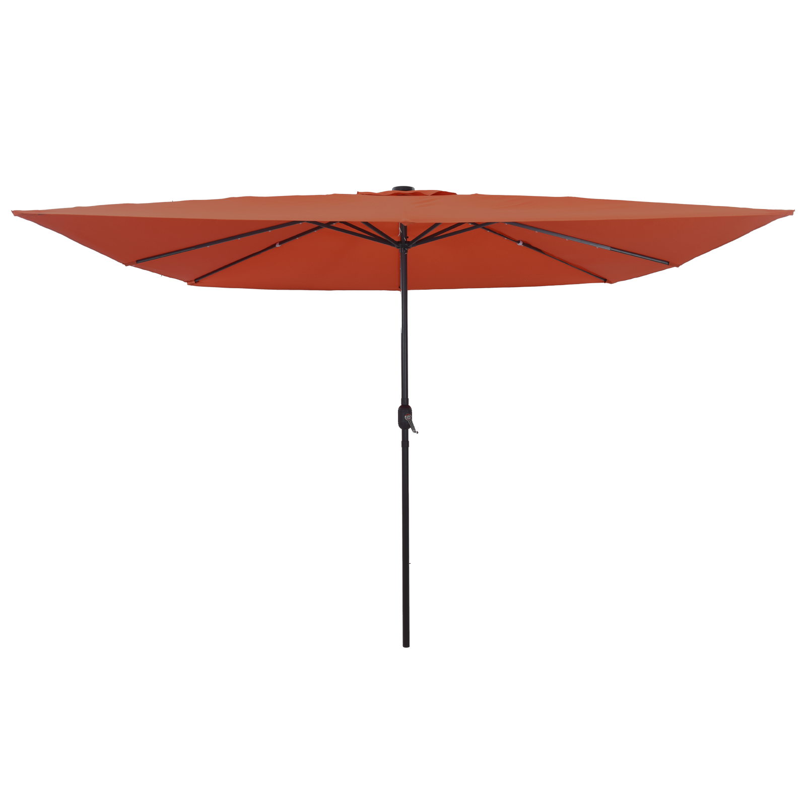 Vierkante Tuinparasol met LED-licht 295×245 cm Terracotta
