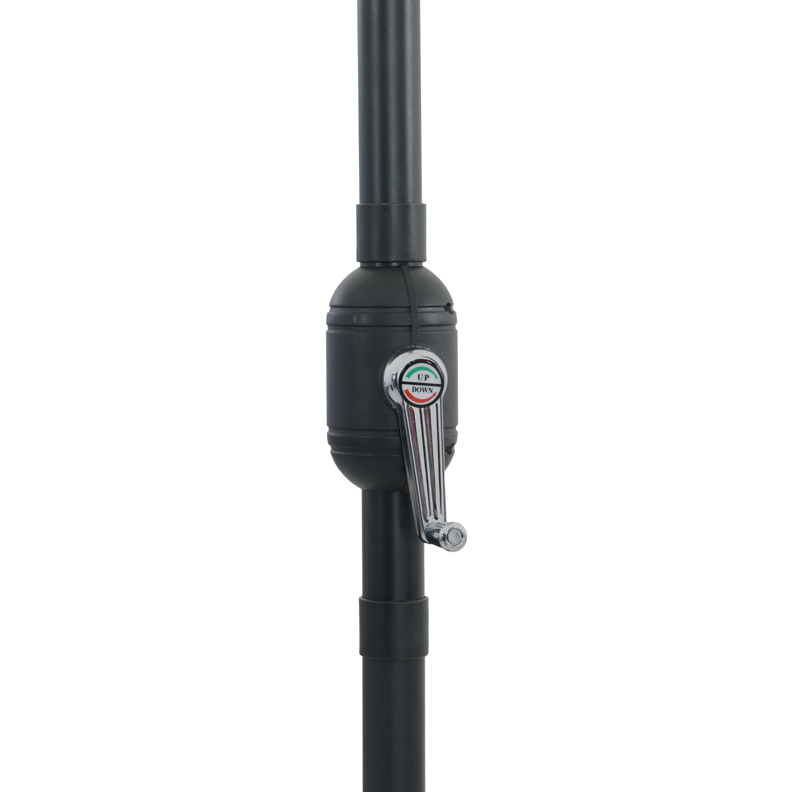 Square Garden Umbrella with LED Lights 295x245 cm Black - Image 6
