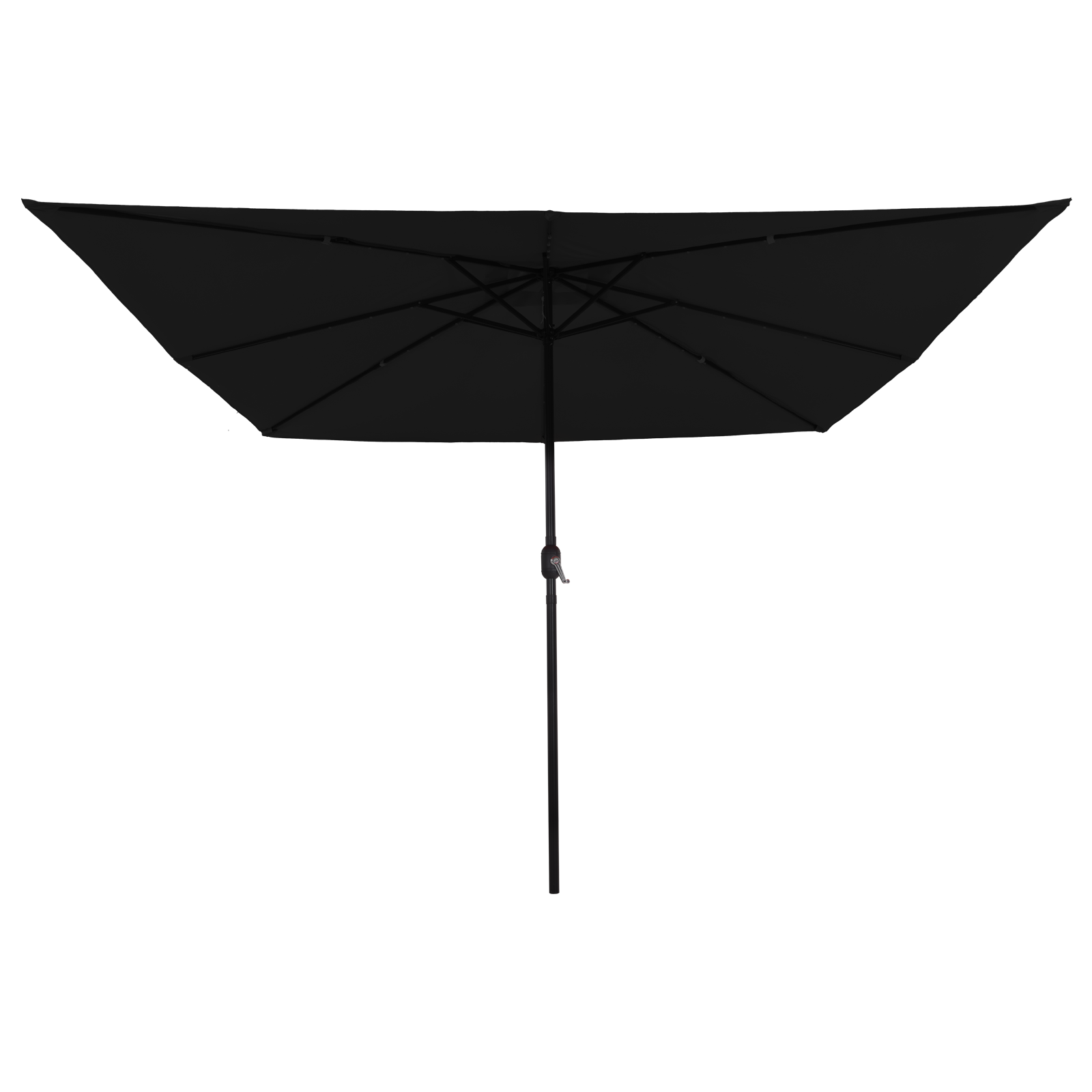 Square Garden Umbrella with LED Lights 295x245 cm Black - Image 4