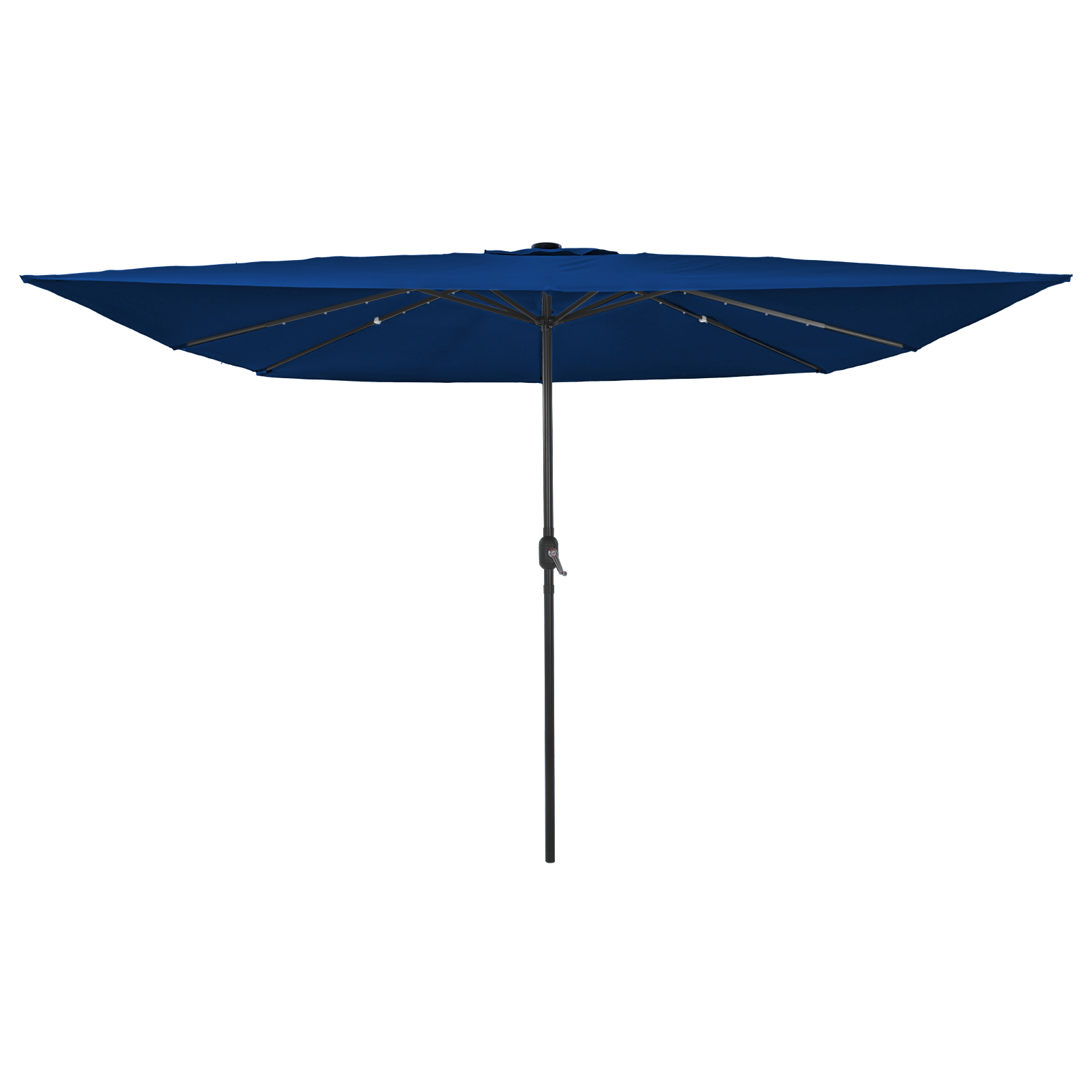 Vierkante Tuinparasol met LED-verlichting 295×245 cm Azuurblauw