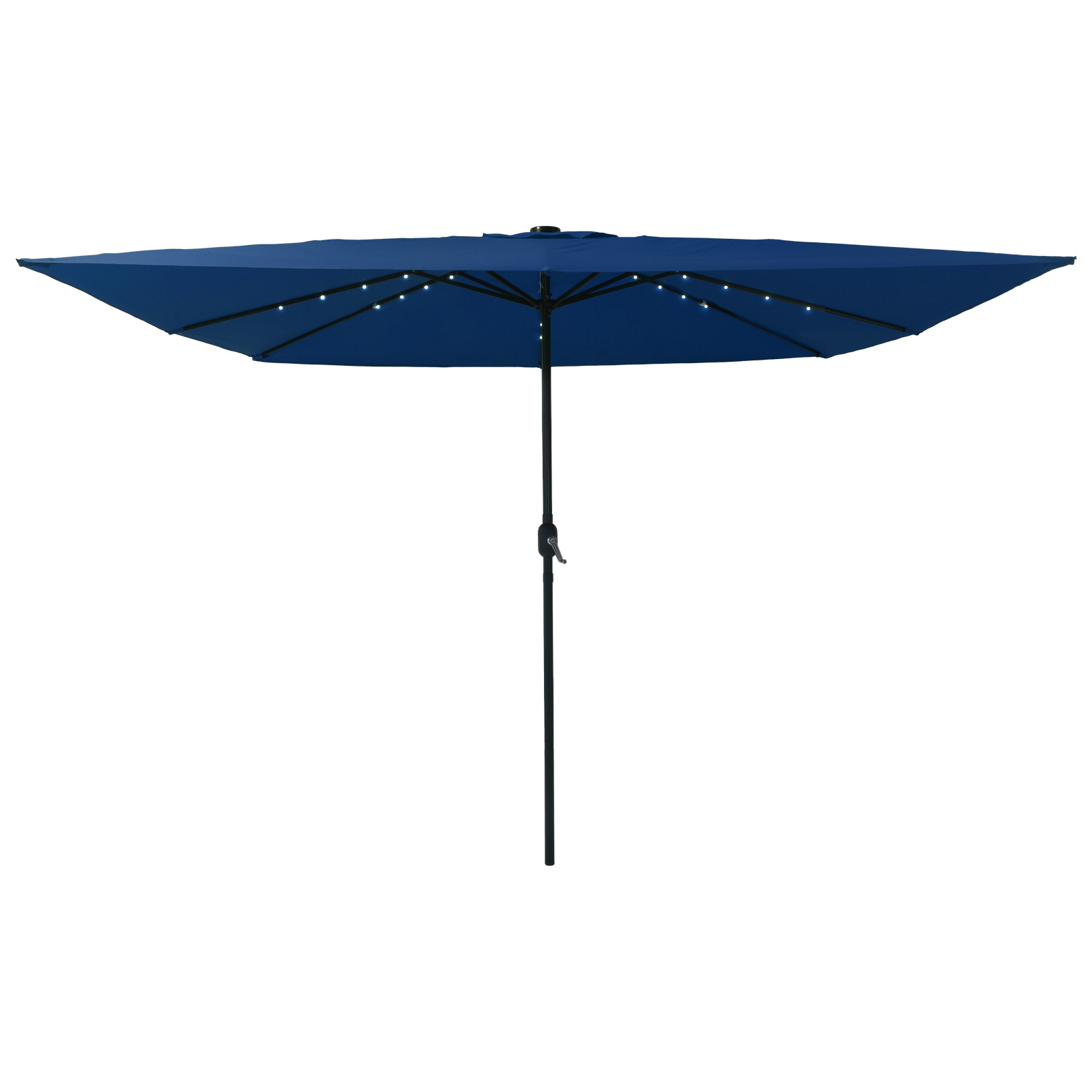 Square Garden Parasol with LED Lights 295x245 cm in Azure Blue - Image 3