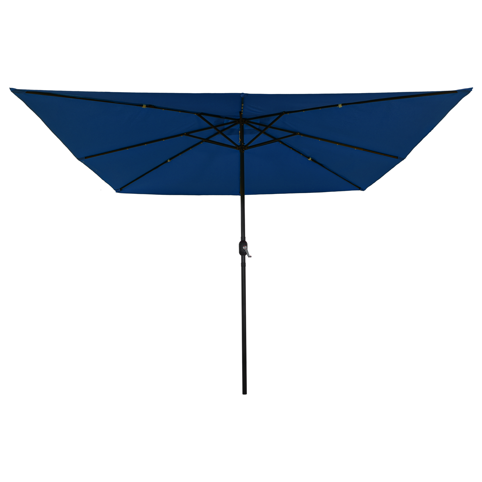 Square Garden Parasol with LED Lights 295x245 cm in Azure Blue - Image 4
