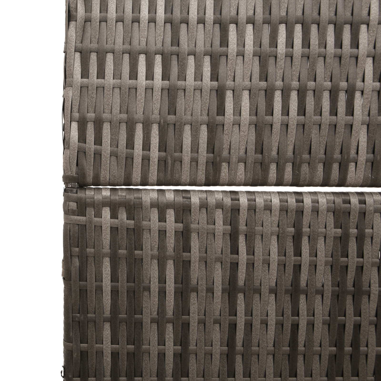 Room Divider 3 Panels Foldable Grey 147x180 cm Poly Rattan - Image 6