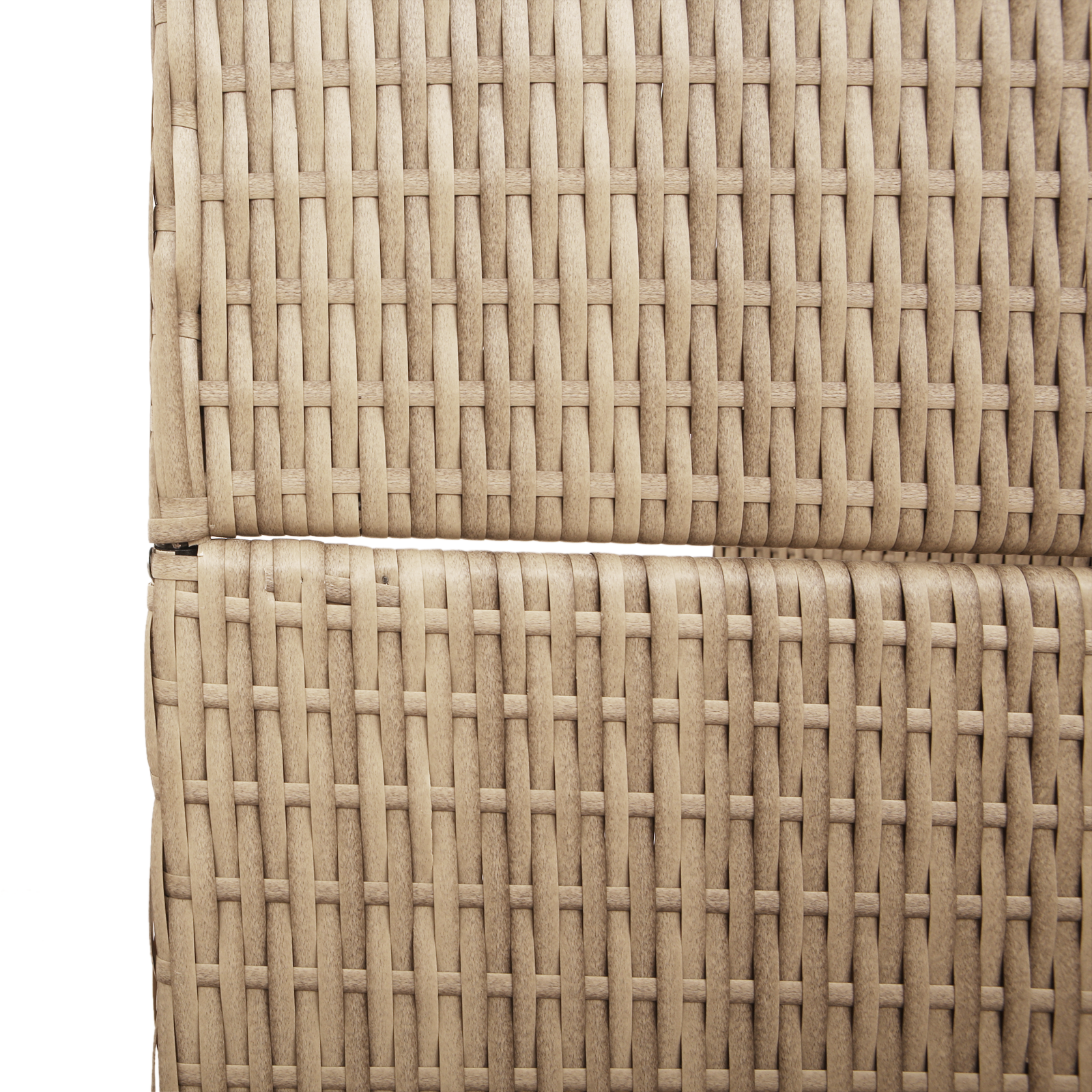 Room Divider 3 Panels Foldable Beige 147x180 cm Poly Rattan - Image 6