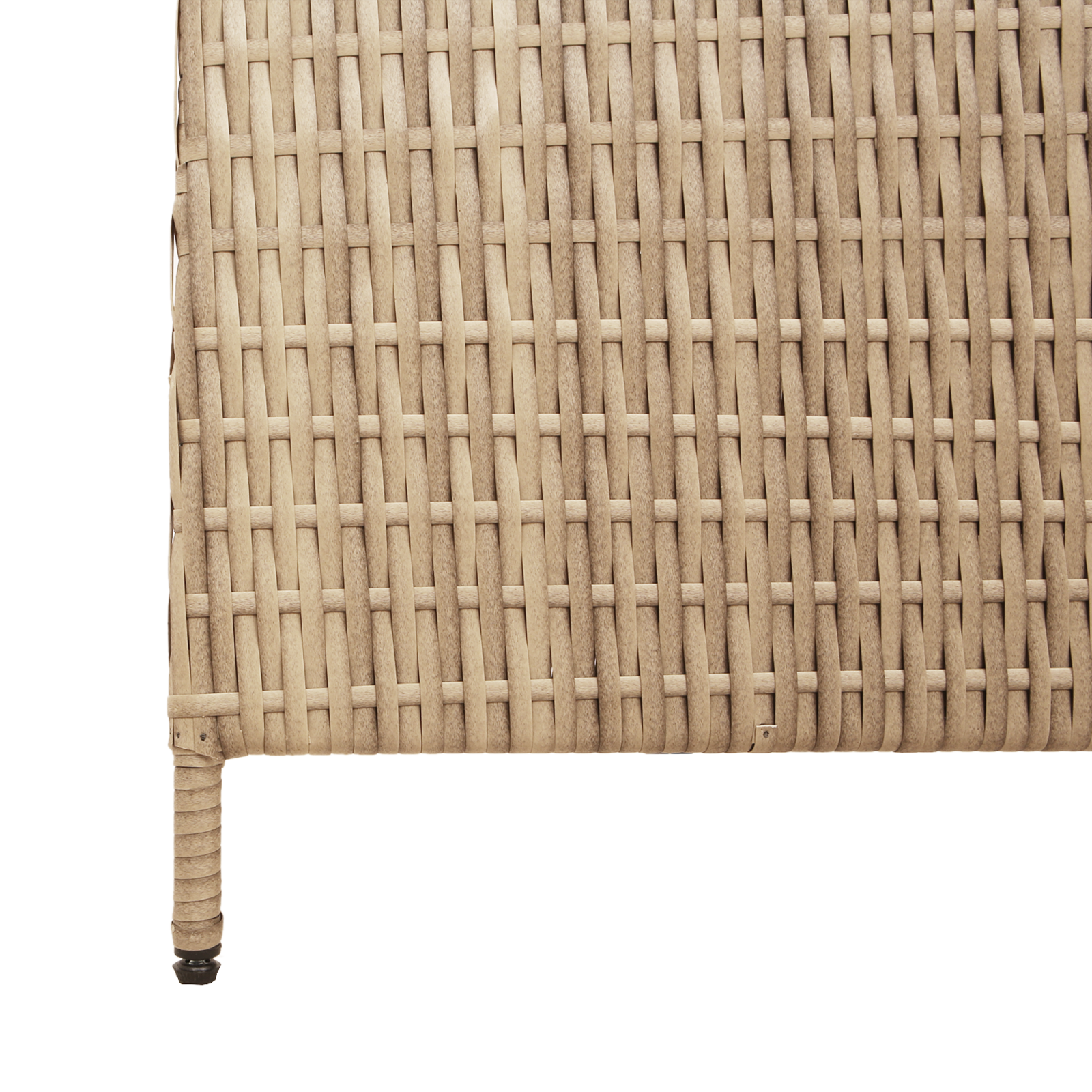 Room Divider 4 Panels Foldable Beige 196x200 cm Poly Rattan - Image 8