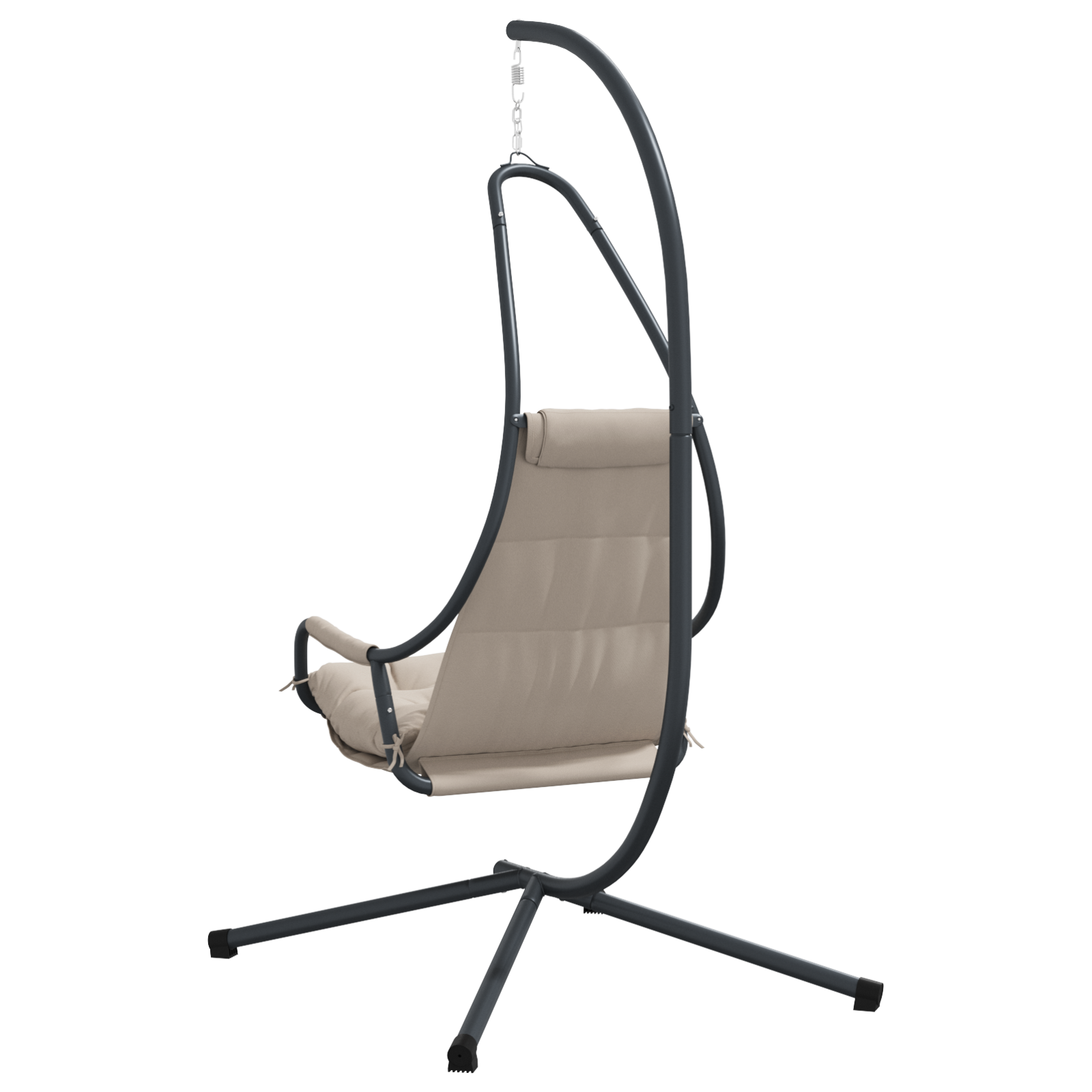 Pakabinamas Krėslas su Stovu ir Pagalve Taupe Plienas - Image 7
