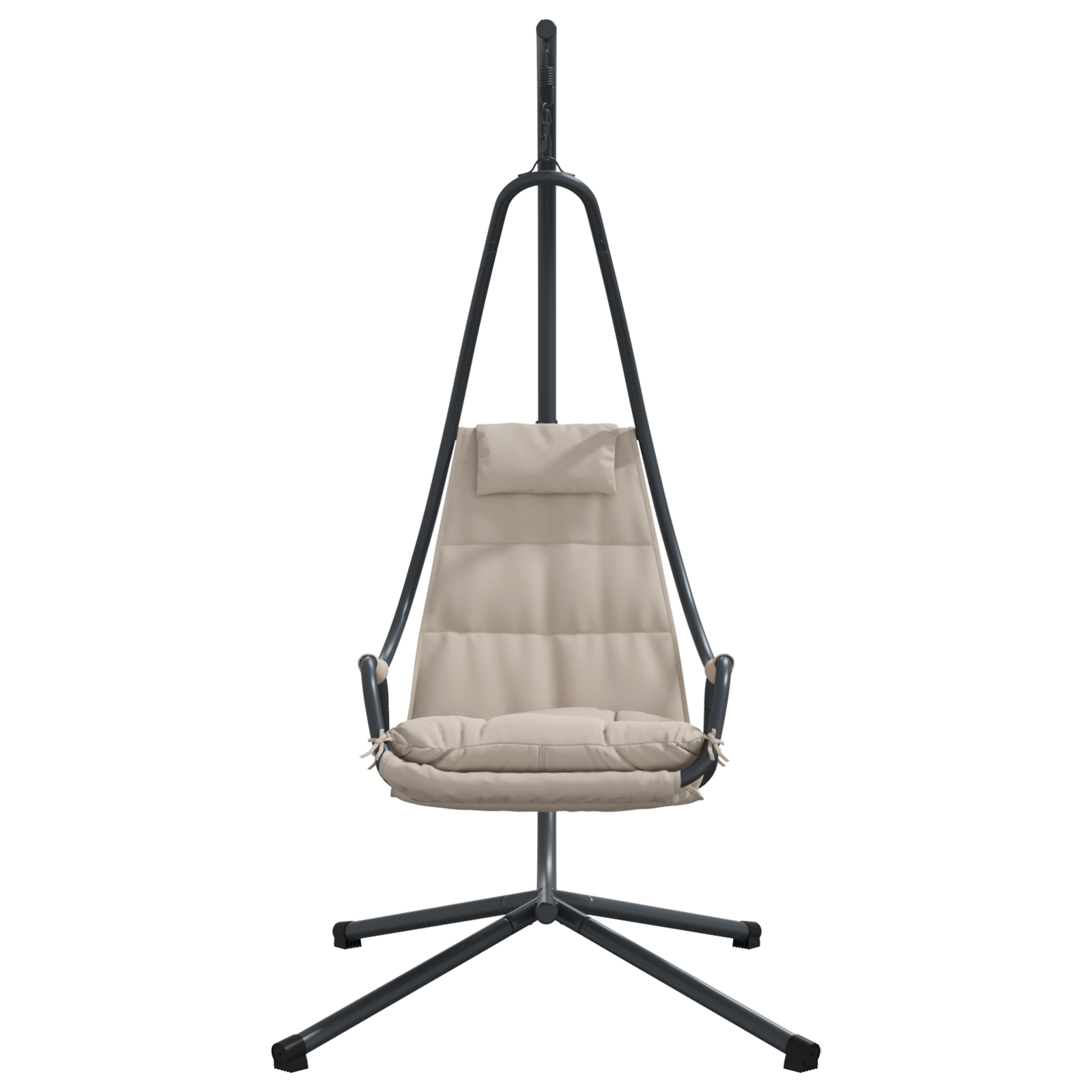 Pakabinamas Krėslas su Stovu ir Pagalve Taupe Plienas - Image 5