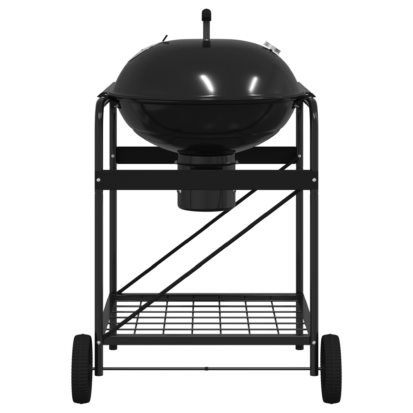 Charcoal Grill Cart with Lid Black 96x72x113 cm Metal - Image 6