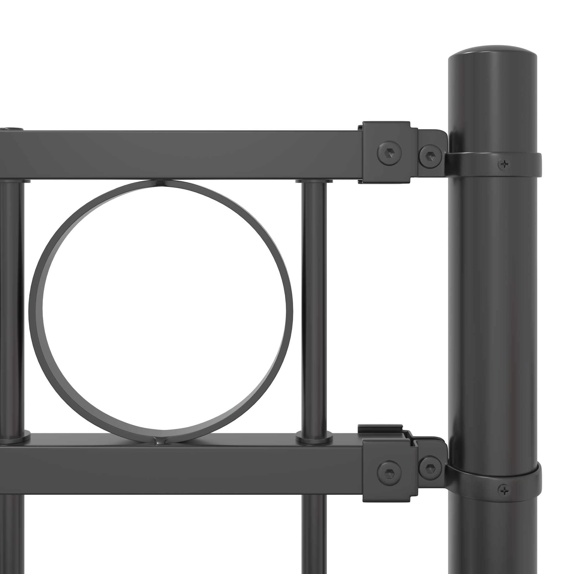 Fence Panels with Circle Grey Metal 1.7 x 1 m Durable - Image 5