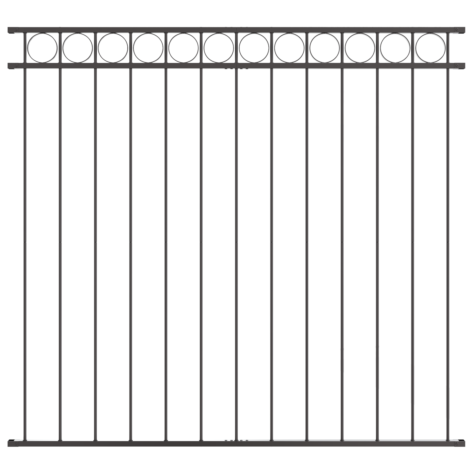Grey Steel Fence Panel 1.7x1.5 m - Image 2