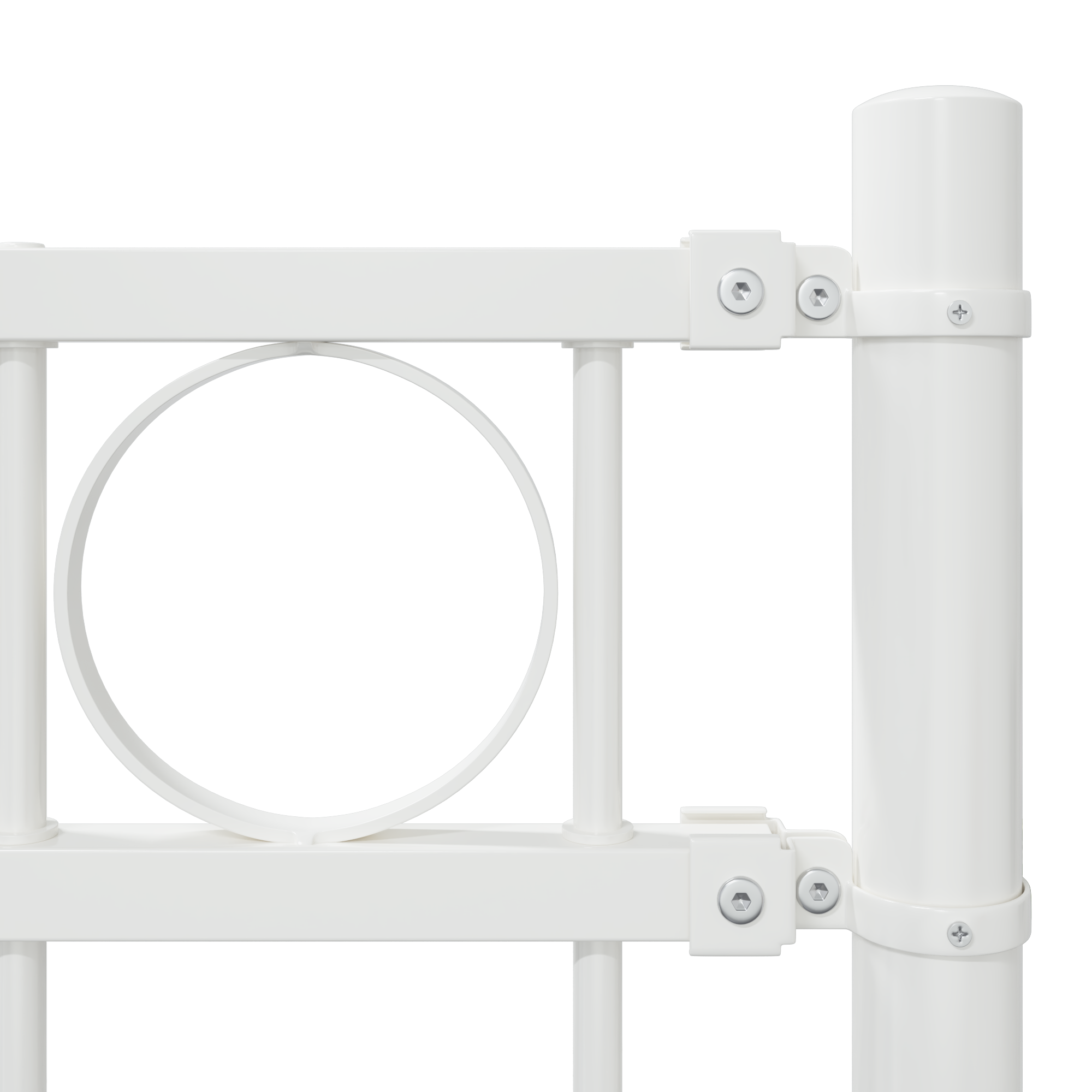 Garden Fence White 1.7x0.8 m Steel - Image 5