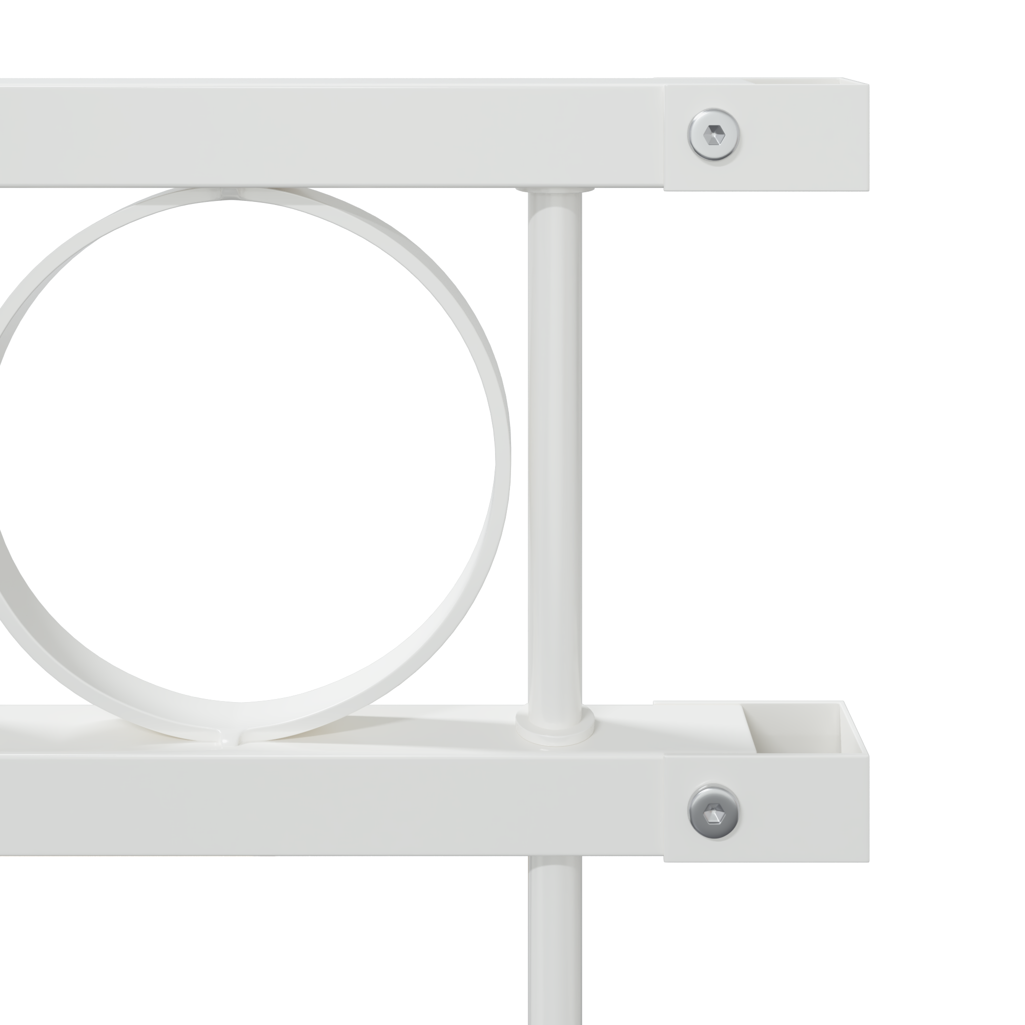 Fence Panels with Circle White Steel 1.7 x 0.8 m Durable - Image 6