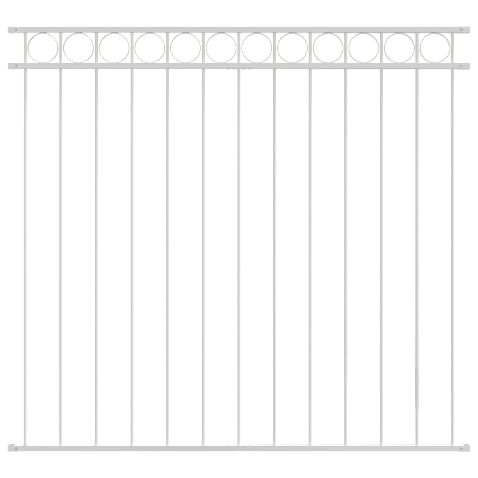 White Steel Fence Panel 1.7x1.5m - Image 2