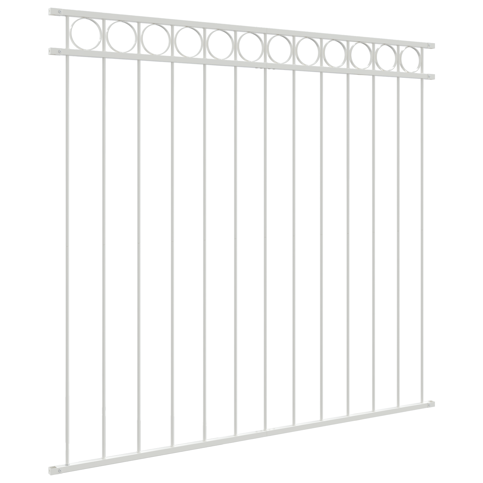 White Steel Fence Panel 1.7x1.5m - Image 4
