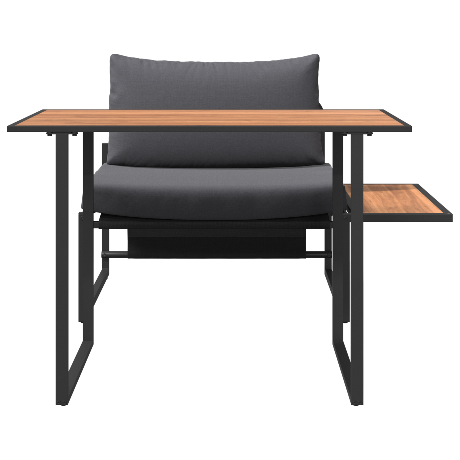 2 Piece Garden Dining Set Single Seater with Anthracite Cushions - Image 7