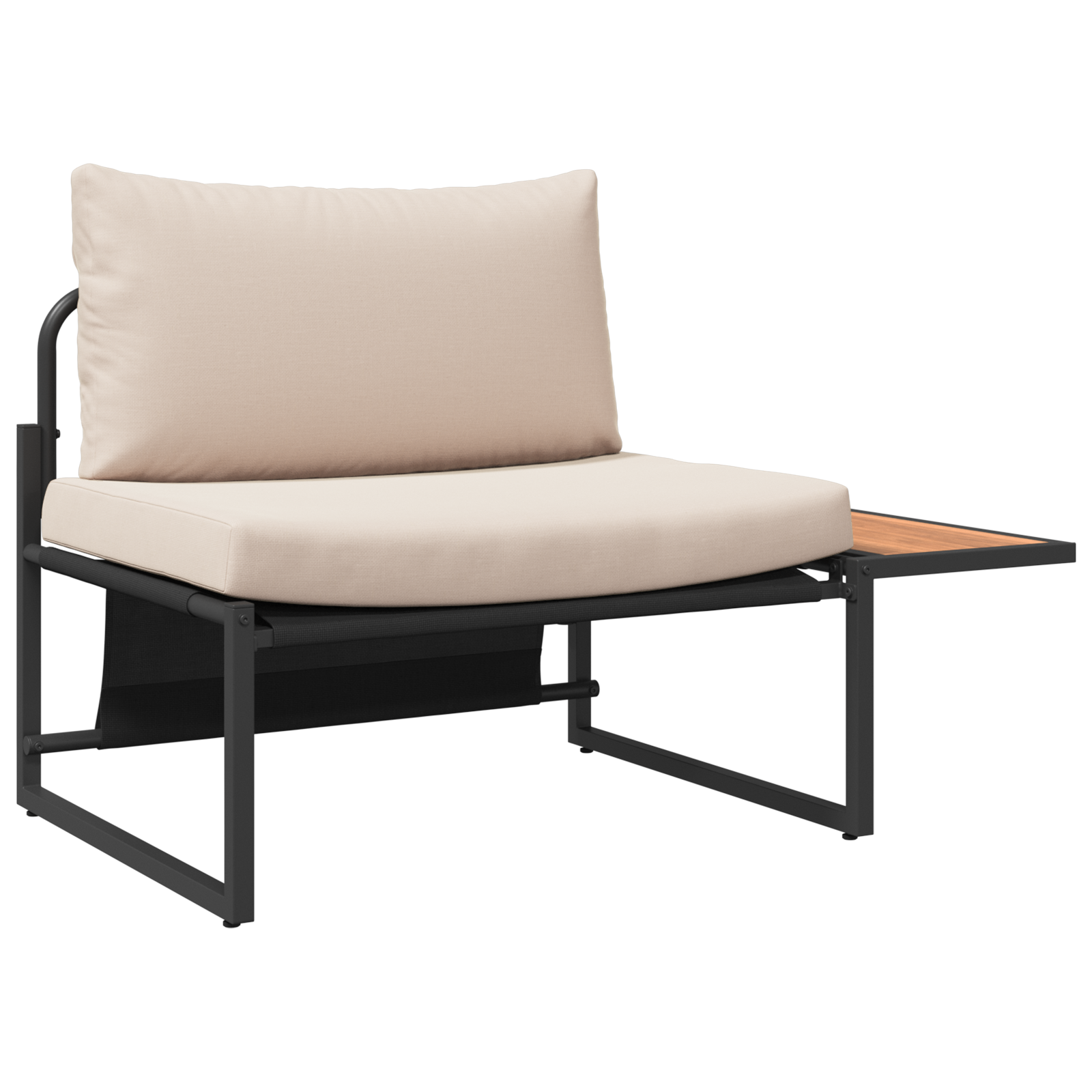 2 Piece Garden Sofa Set Single Seater with Taupe Cushions - Image 2