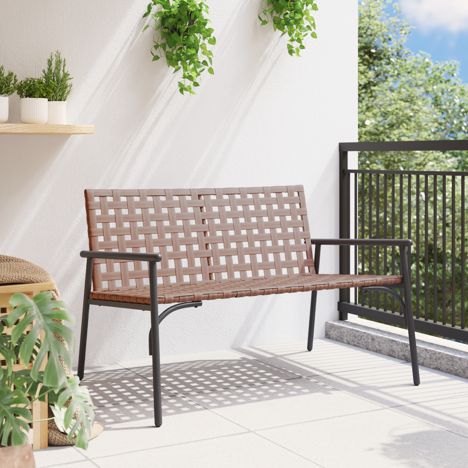 Havebænk Sort 113x79x75 cm Poly Rattan 3 image product%2F42004144%2FP Mood 42004144 Mood Image%20%282%29 02