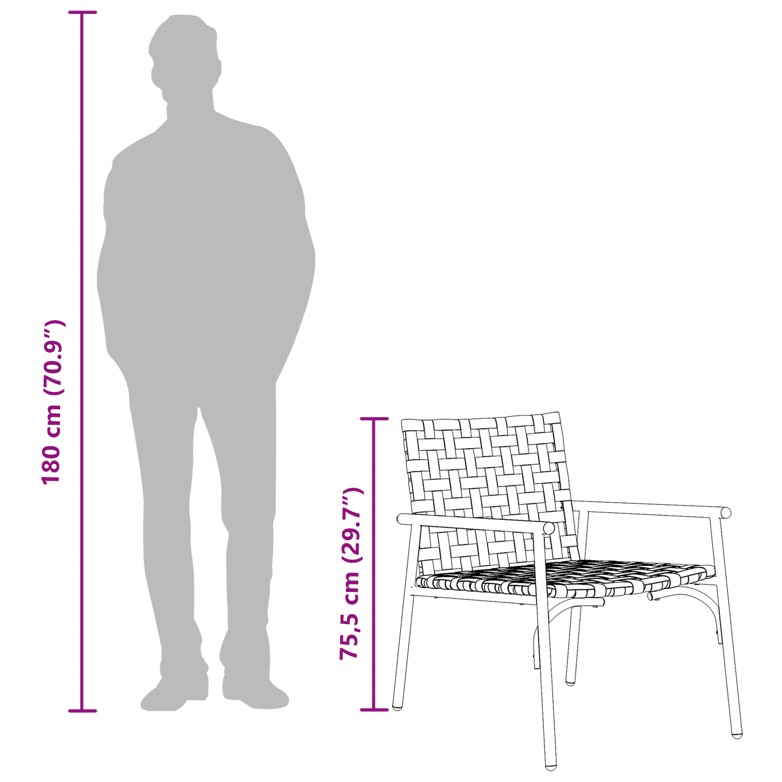 4 Piece Outdoor Coffee Set Brown Rattan and Steel - Image 11