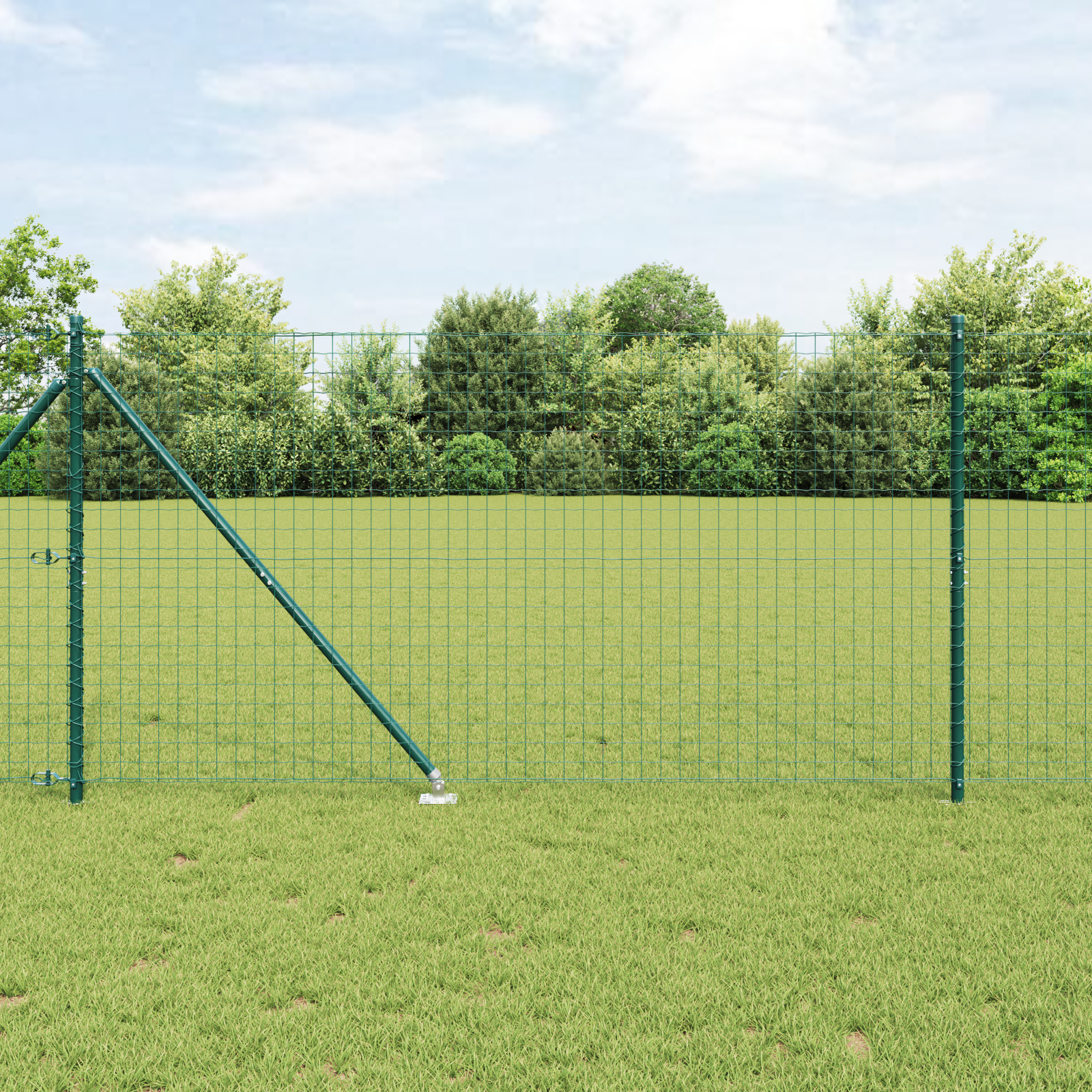 Fence Posts with Spike 7 pcs Ø32 mm 140 cm Galvanised Steel