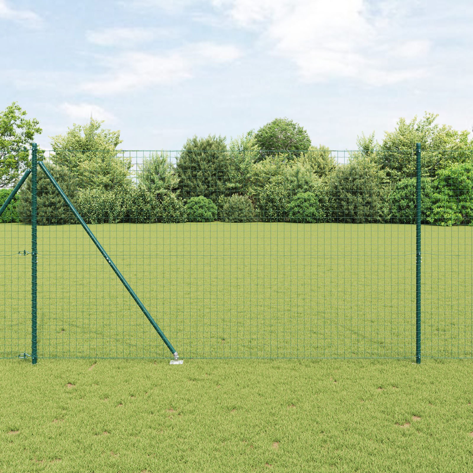 Fence Posts with Spike 13 pcs Ø32 mm 170 cm Galvanised Steel