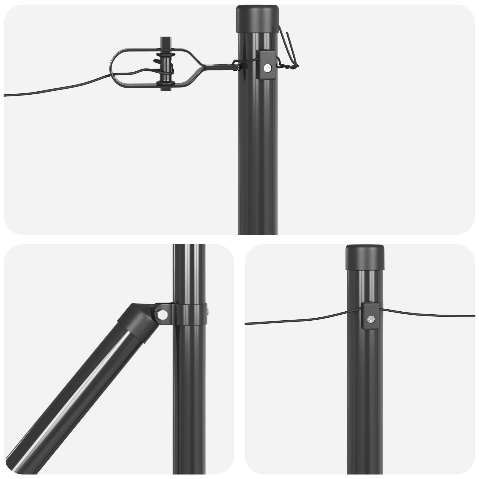 Fence Posts with Spike 7 pcs Ø32 mm 60 cm Galvanised Steel - Image 5