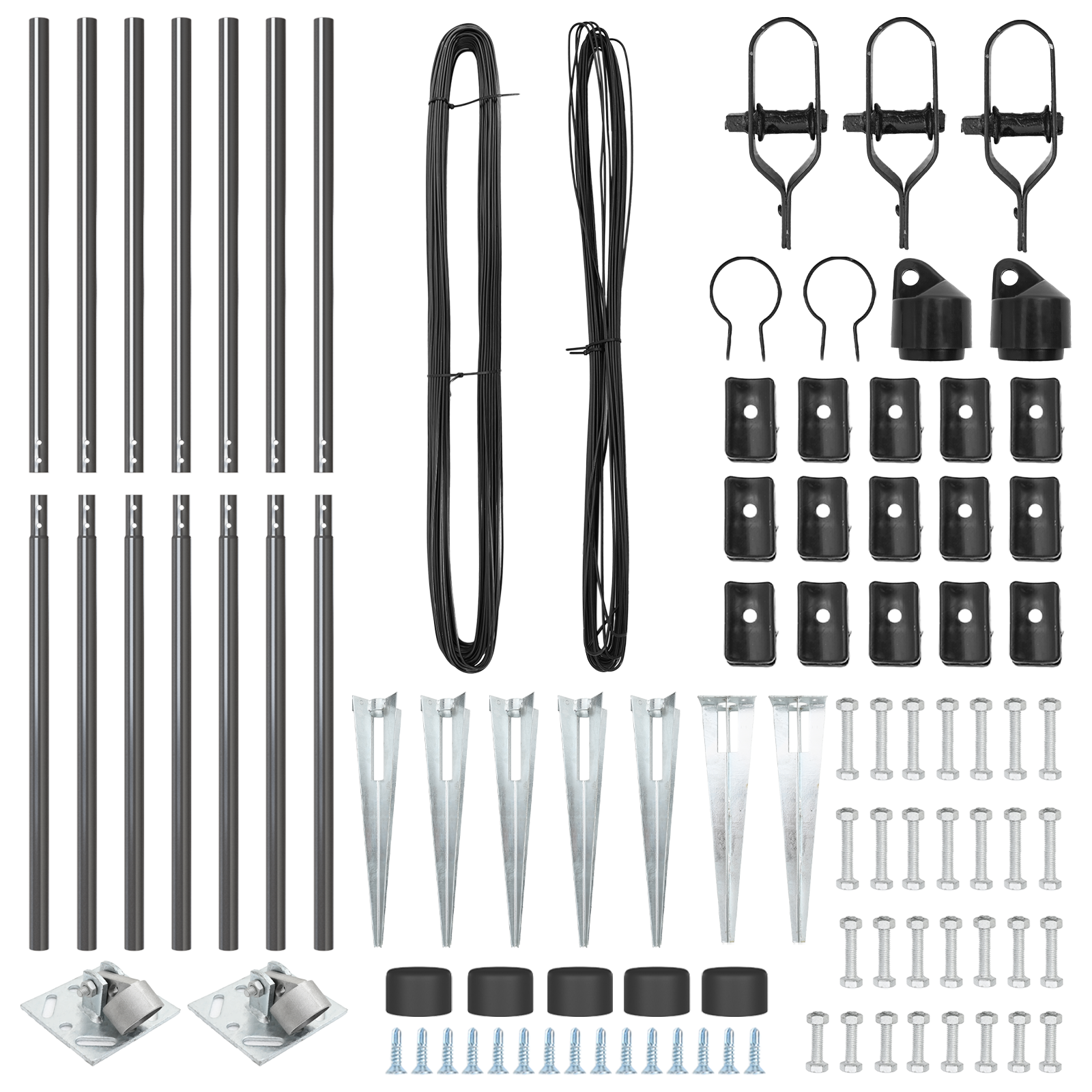 Fence Posts with Spike 7 pcs Ø32 mm 170 cm Galvanised Steel - Image 3