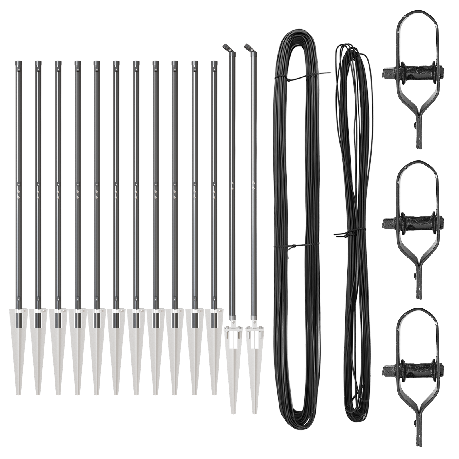 Fence Posts with Spike 13 pcs Ø32 mm 170 cm Galvanised Steel - Image 3