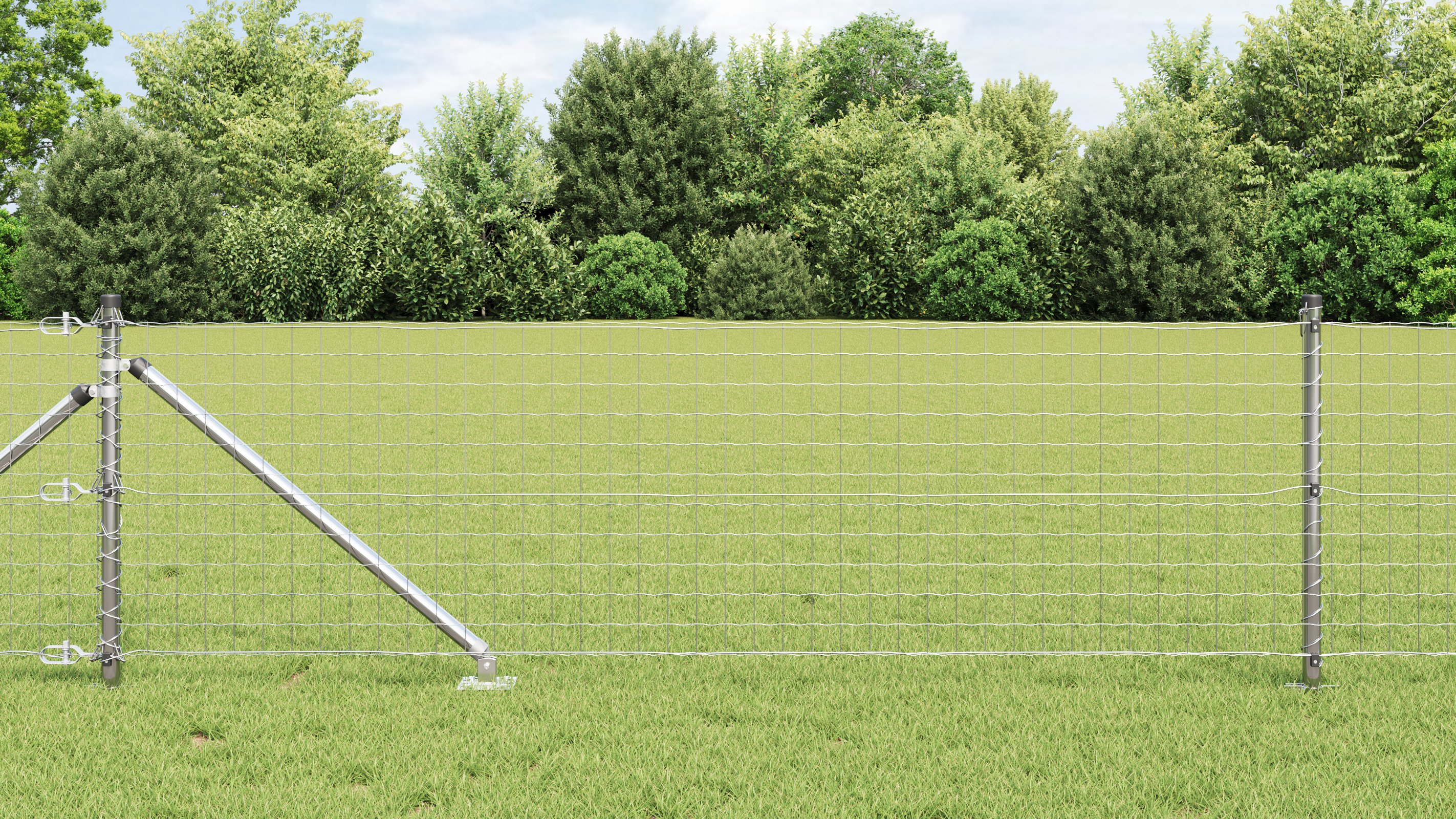 Fence Posts with Spike 13 pcs Ø32 mm 80 cm Galvanised Steel
