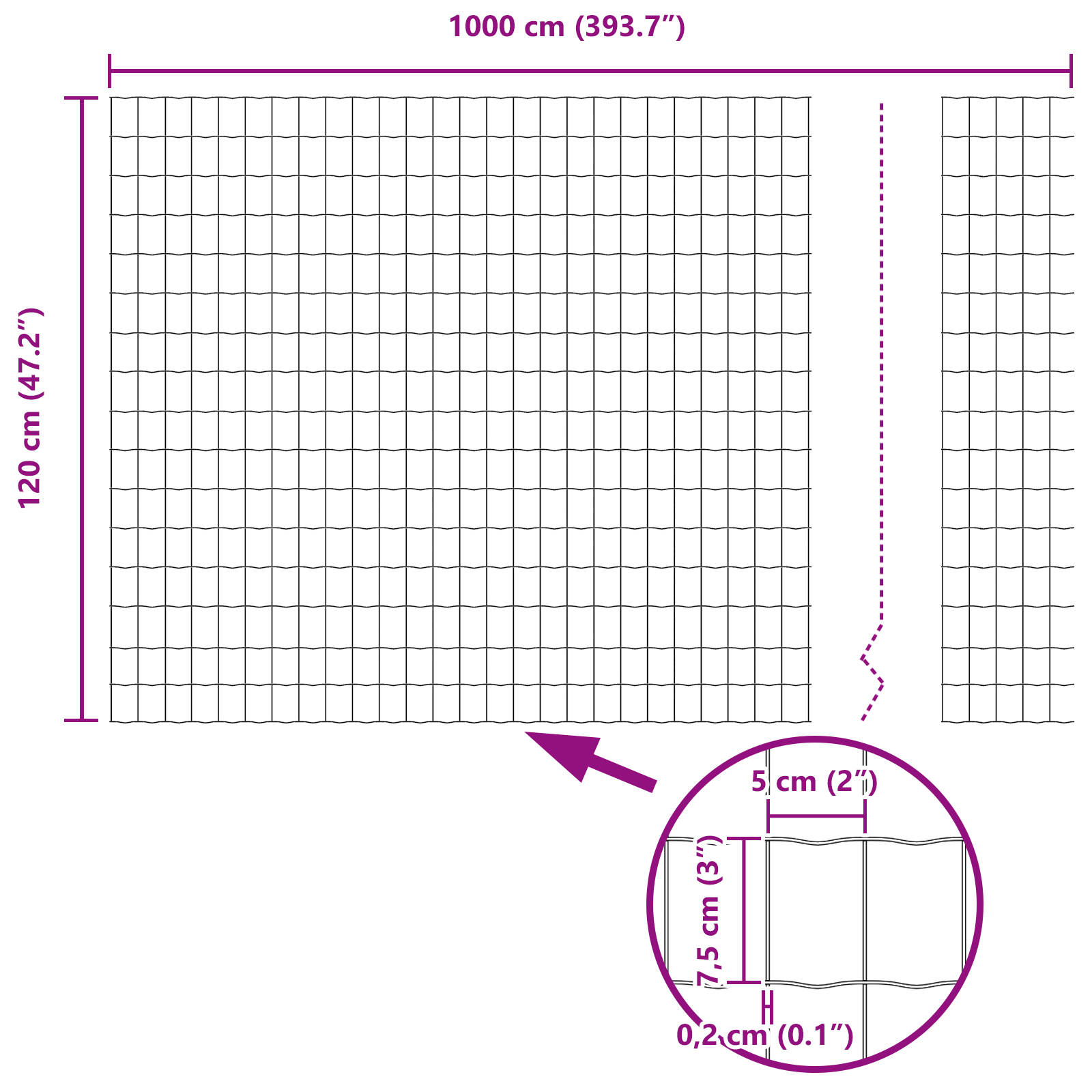 Euro Fence Grey 1.2x10 m Steel - Image 8