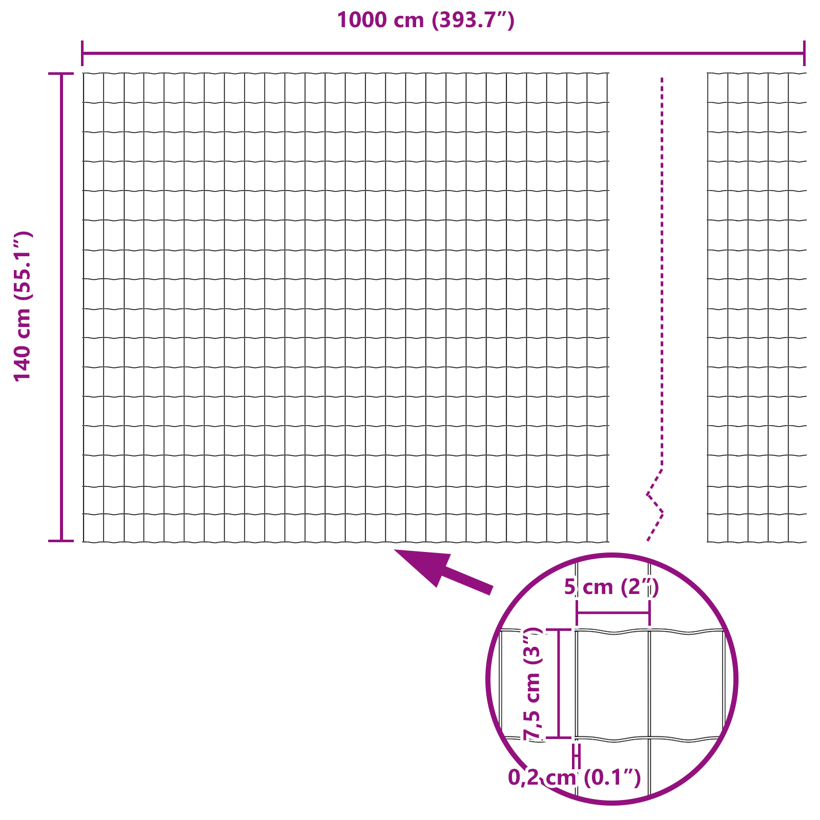 Euro Fence Grey 1.4x10 m Steel - Image 8