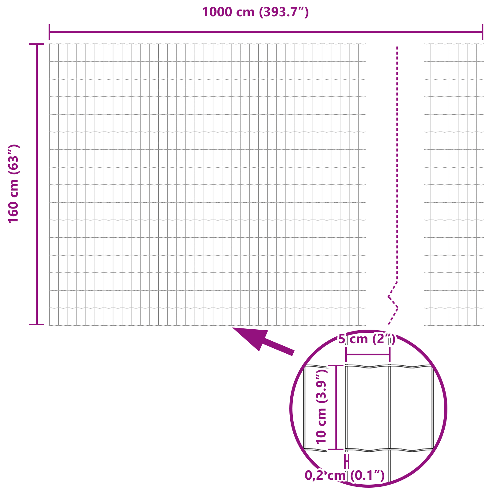 Euro Fence Grey 1,6x10 m Steel - Image 8