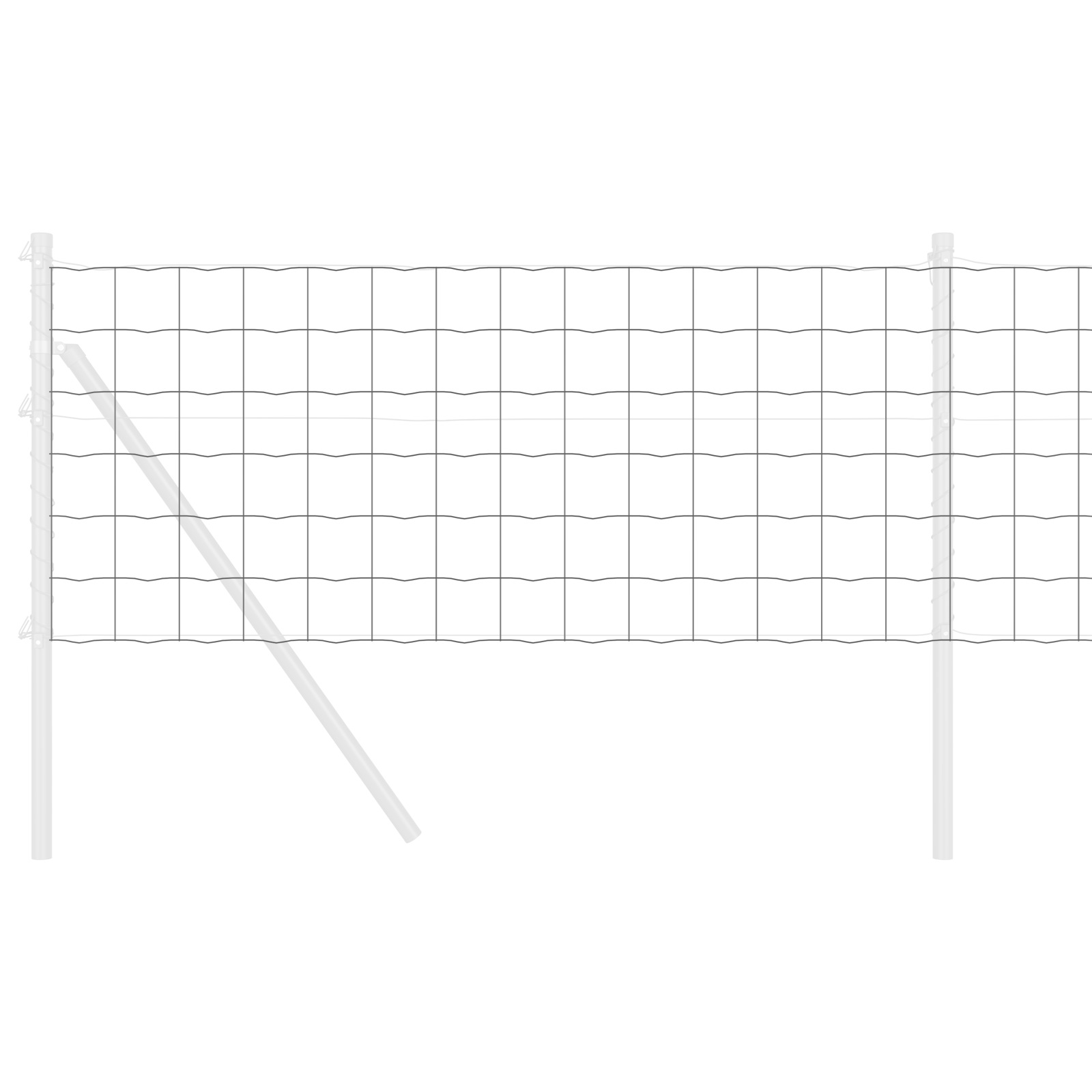 Euro Fence Grey 0.6x10 m Steel - Image 3