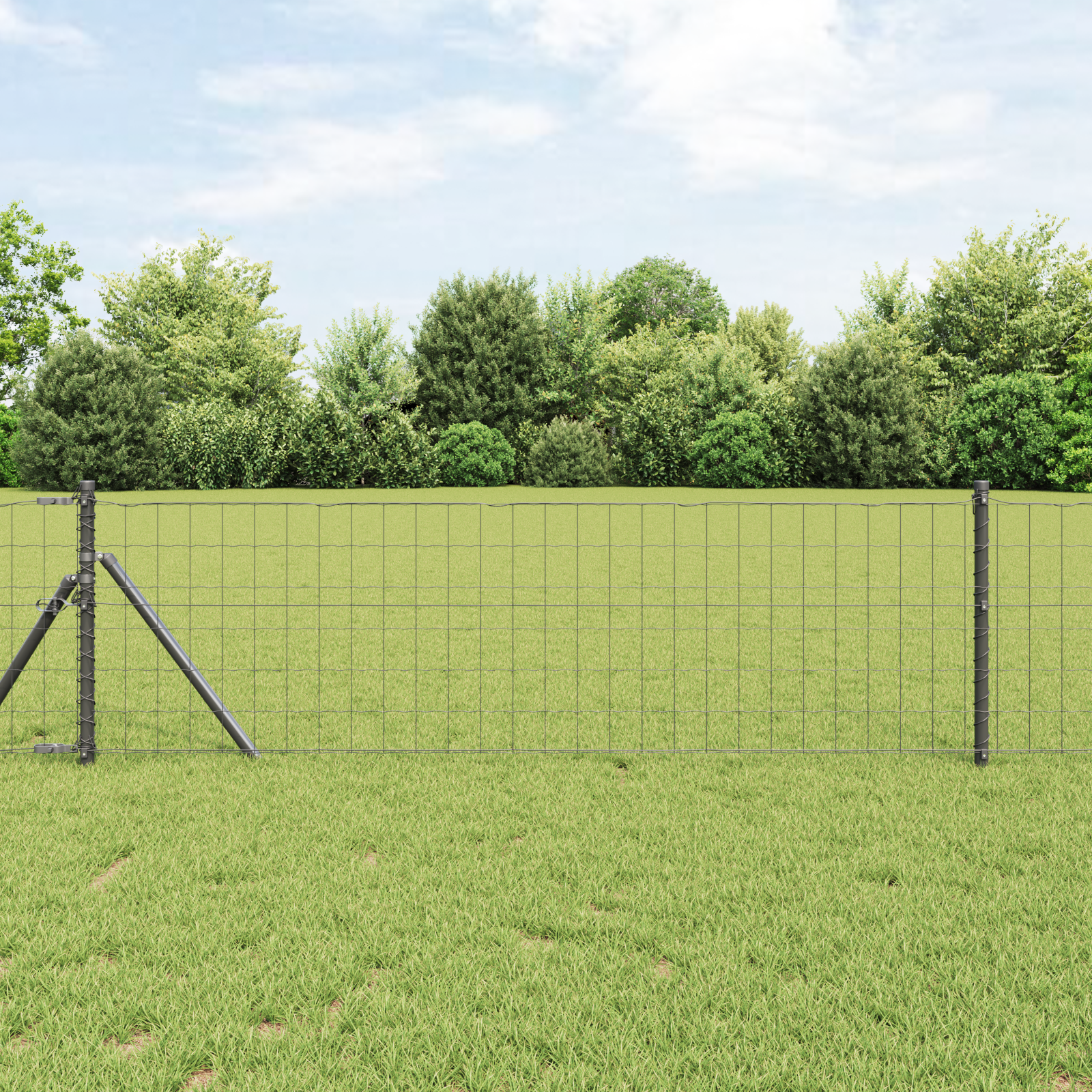 Euro Fence Grey 0,8x25 m Steel