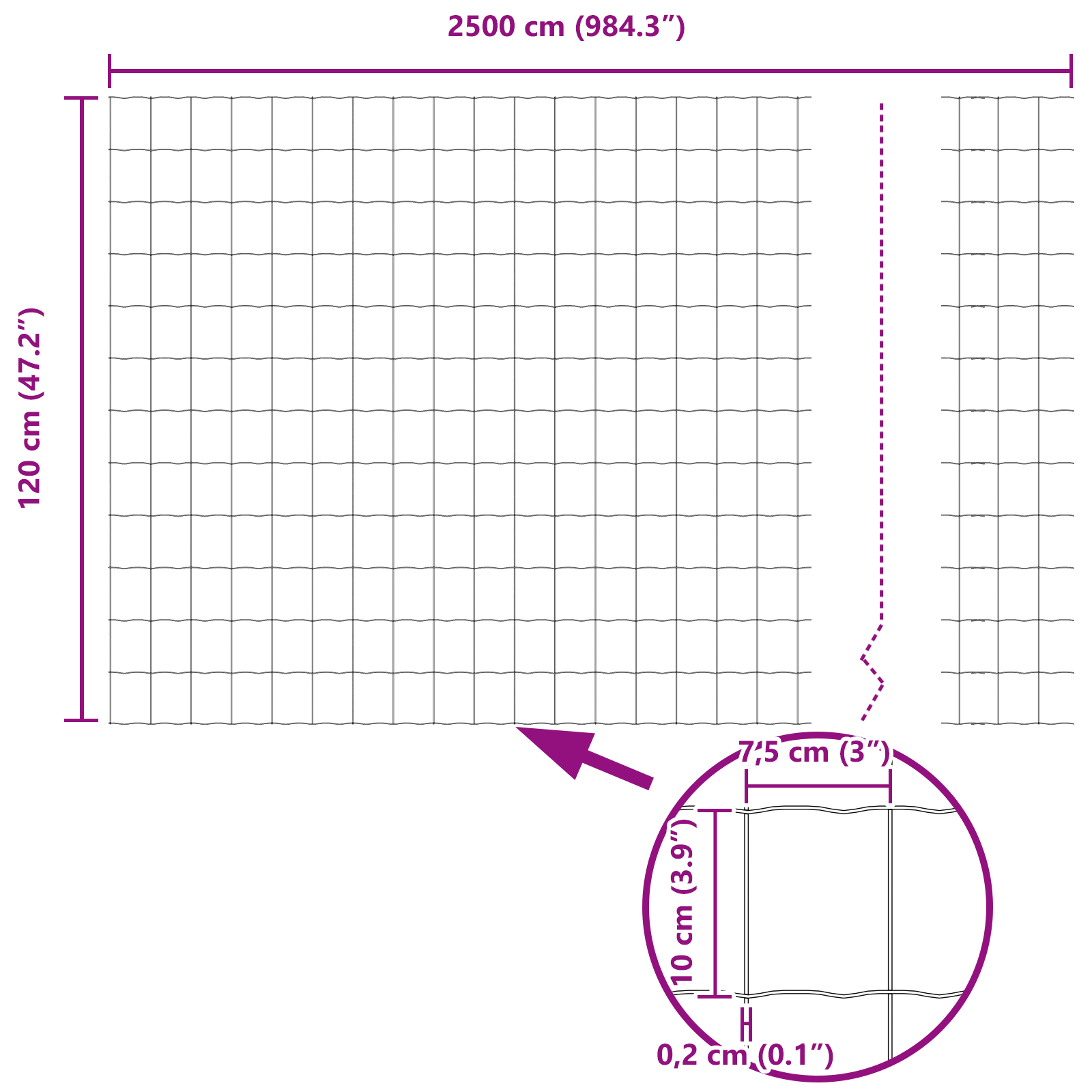 Euro Fence Grey 1.2x25 m Steel - Image 8