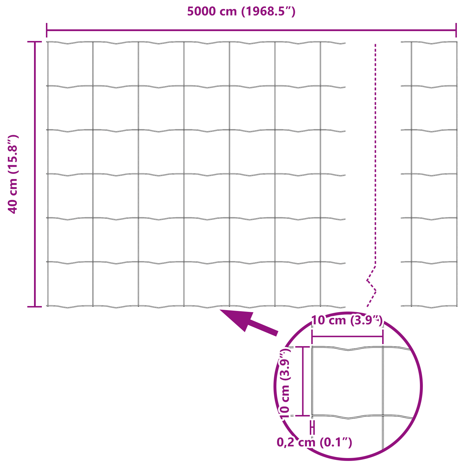 Euro Fence Grey 0,4x50 m Steel - Image 8
