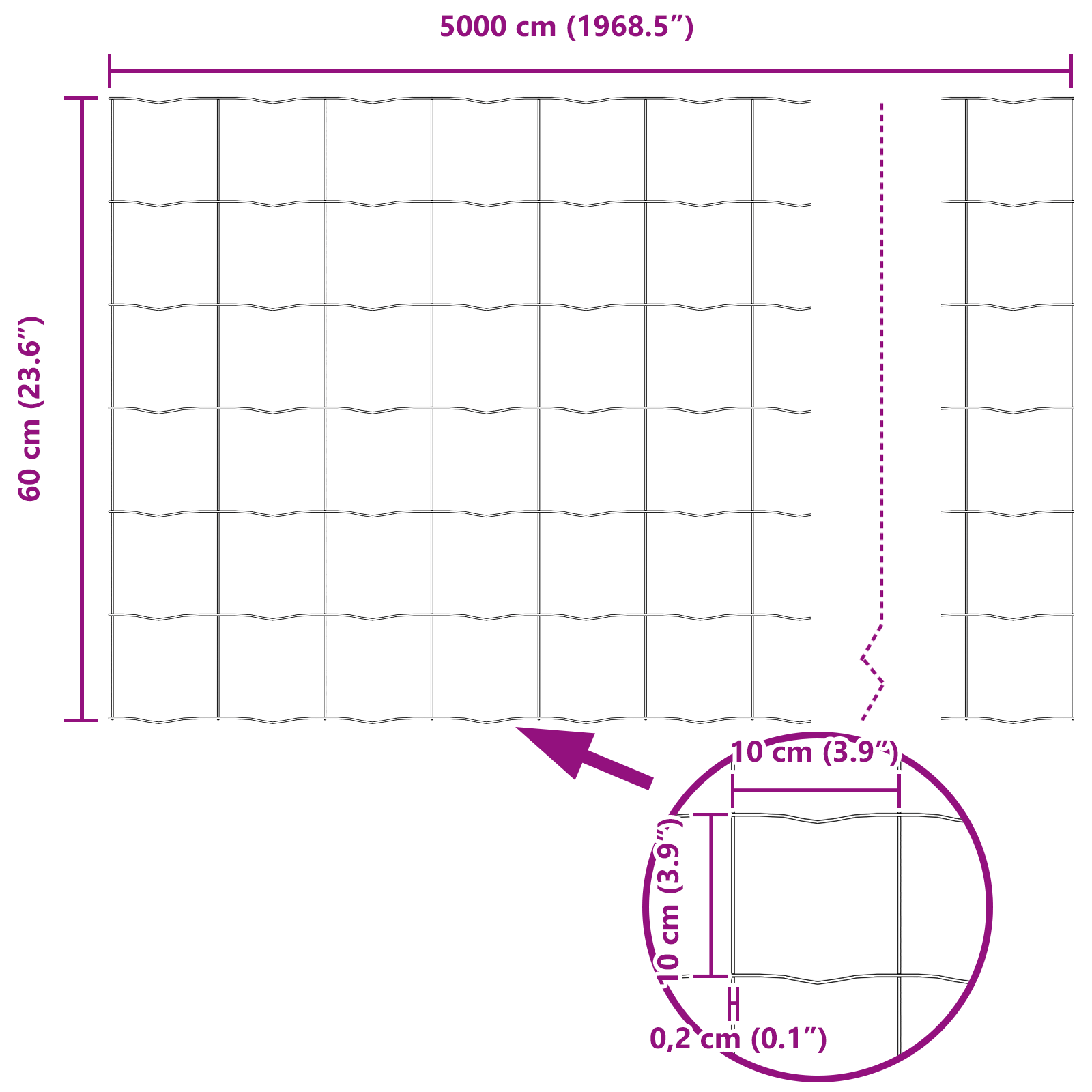 Euro Fence Grey 0.6x50 m Steel - Image 8
