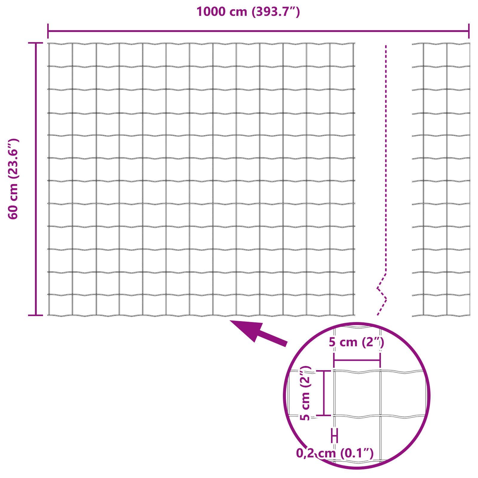 Euro Fence 0,6x10 m Galvanised Steel - Image 8