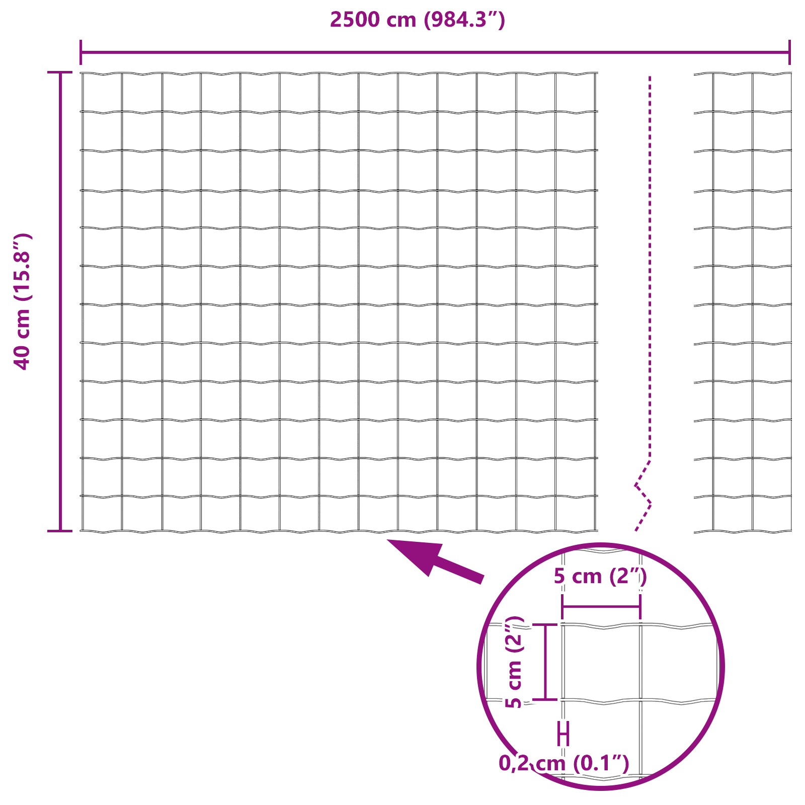 Euro Fence 0.4x25 m Galvanised Steel - Image 8
