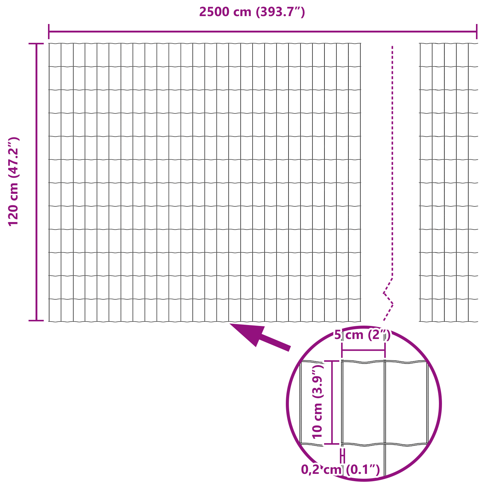 Euro Fence 1.2x25 m Galvanised Steel - Image 8