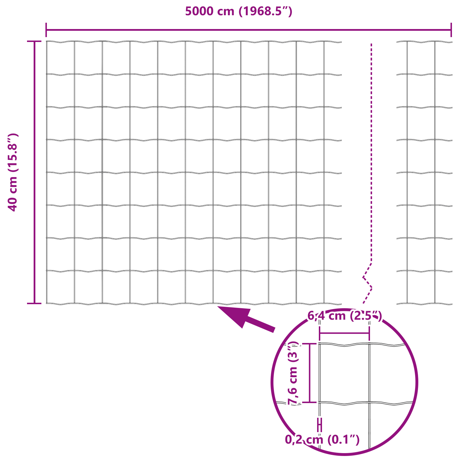Euro Fence 0.4x50 m Galvanised Steel - Image 8