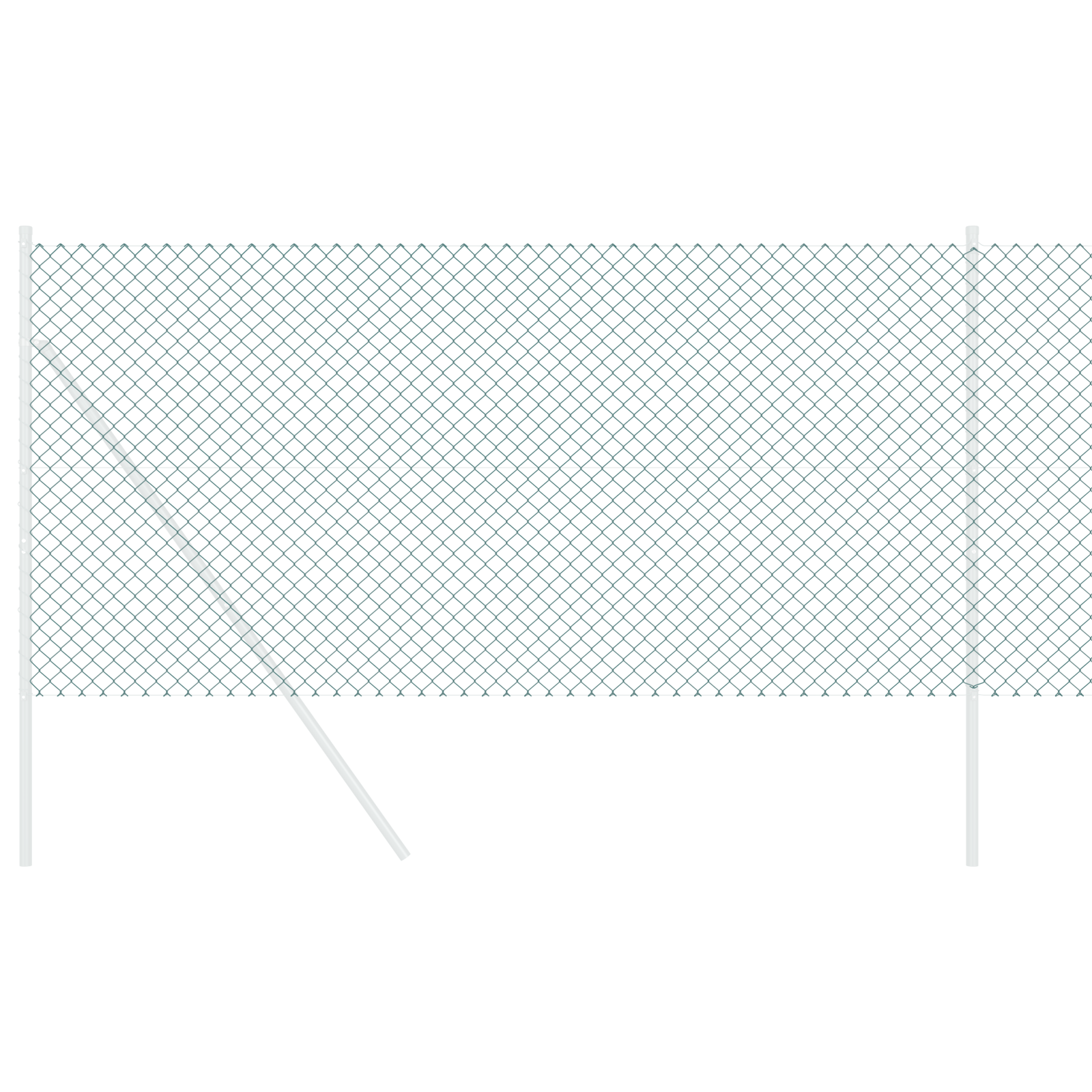 Chain Link Fence Green 0.8x10 m Steel - Image 3