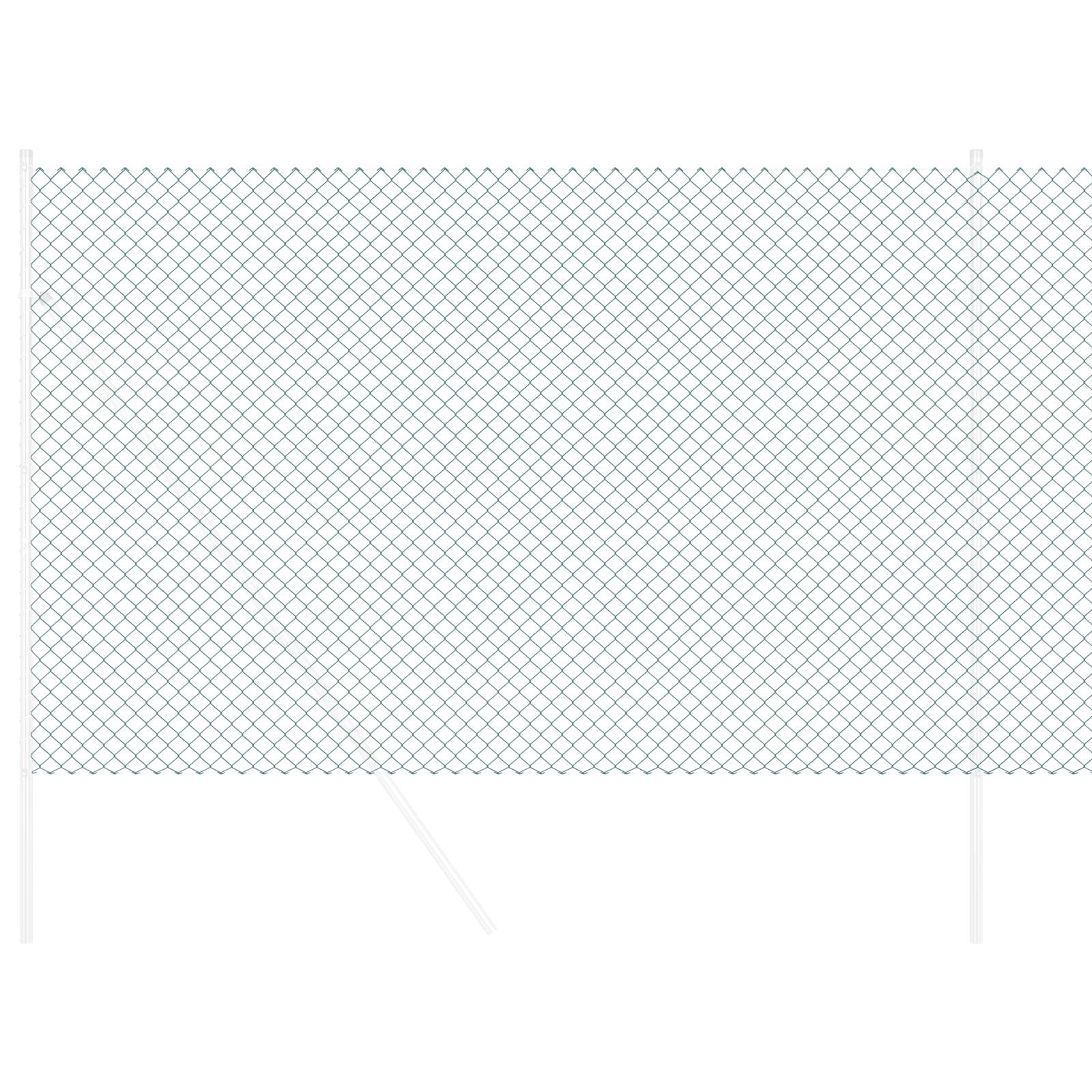 Chain Link Fence Green 1.5x10 m Steel - Image 3