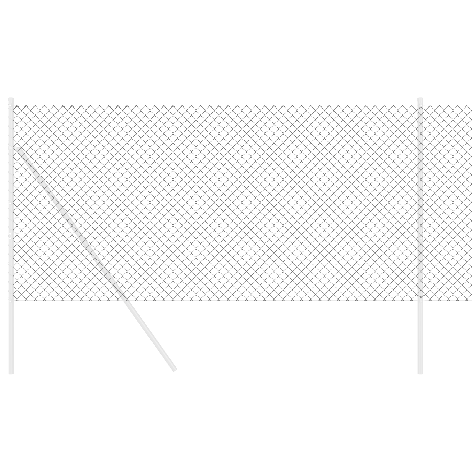 Chain Link Fence Grey 1.4x10 m Steel - Image 3