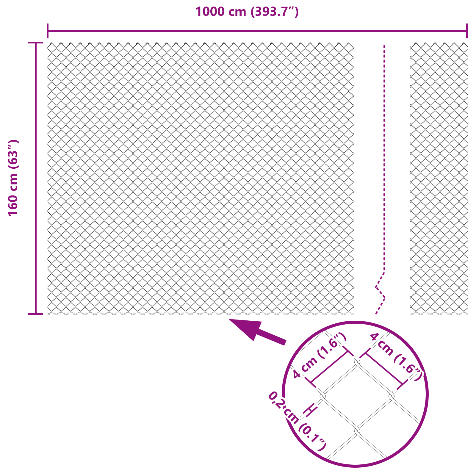 Chain Link Fence 1.6x10 m Galvanised Steel - Image 8