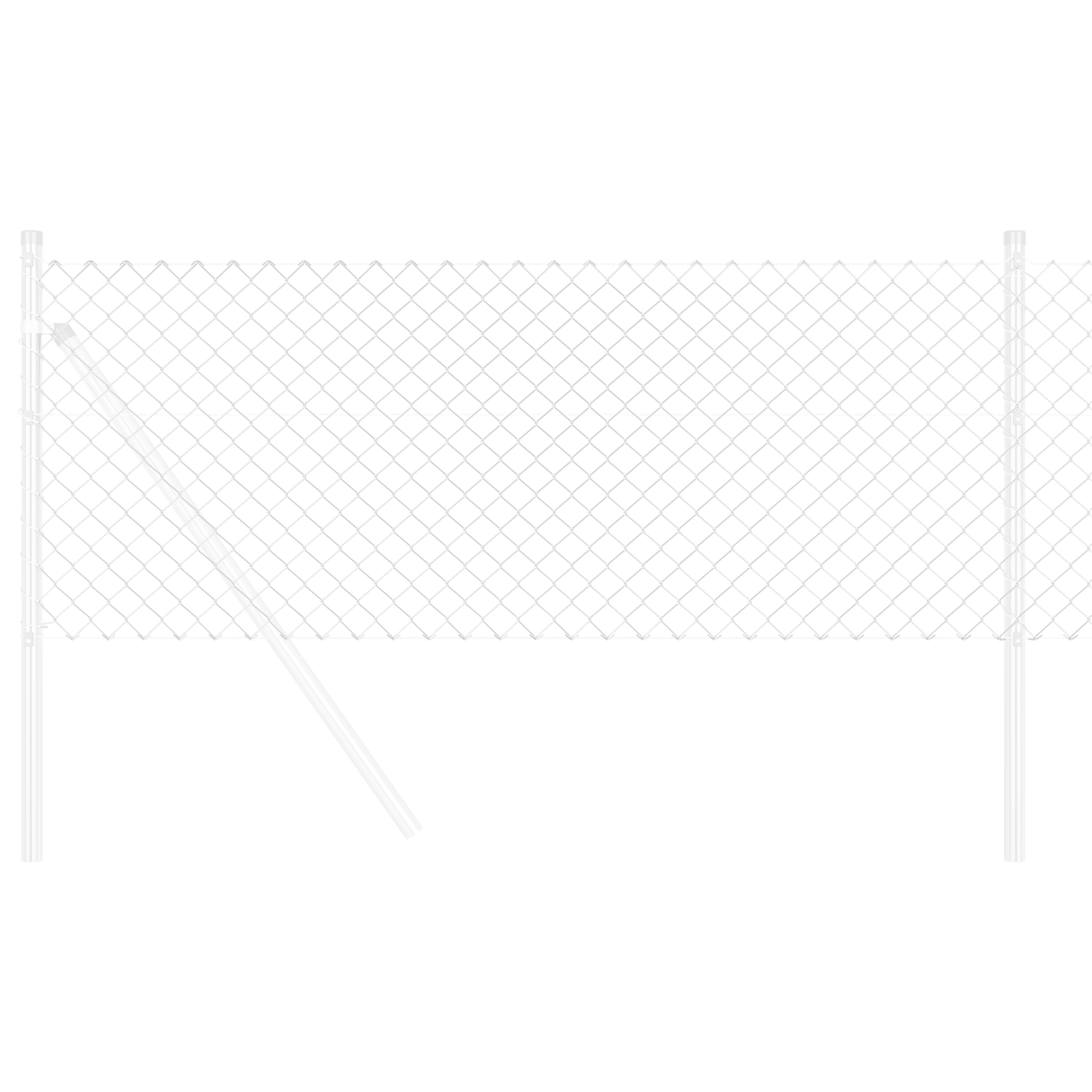 Chain Link Fence 0.4x10 m Galvanised Steel - Image 3