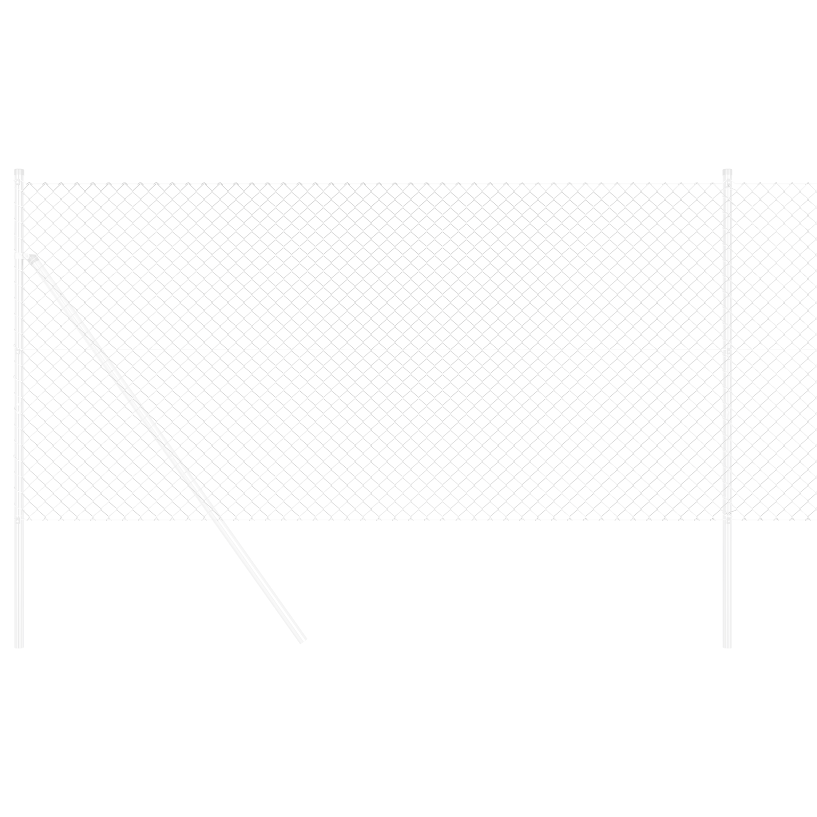 Chain Link Fence 1.4x10 m Galvanised Steel - Image 3