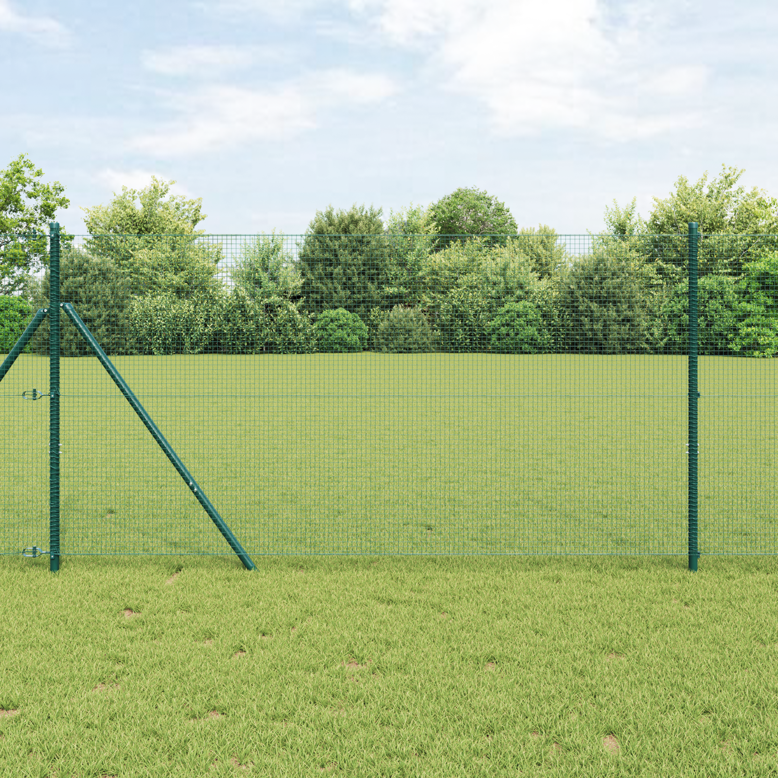 Welded Wire Fence Green 1x50 m Steel
