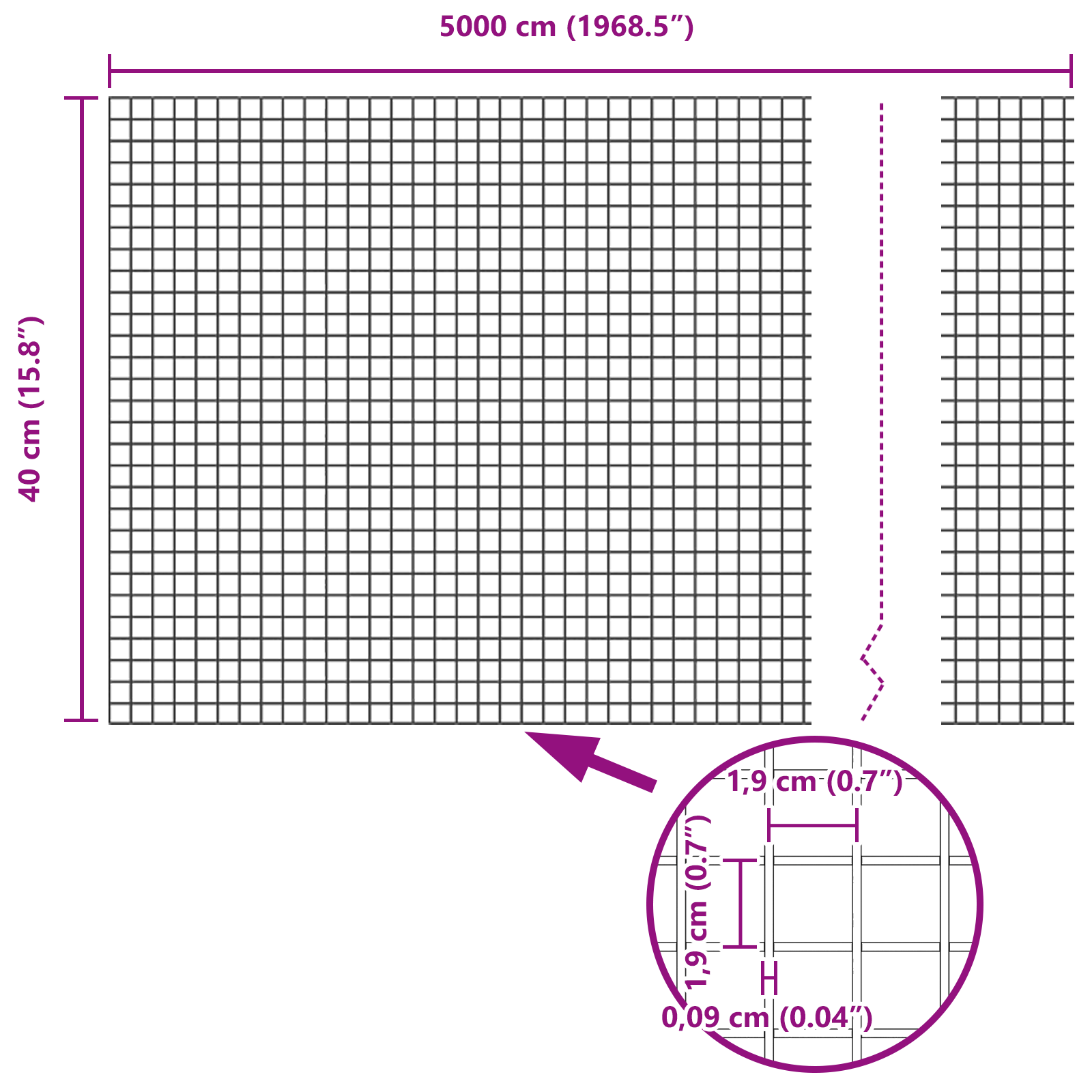 Welded Wire Fence Grey 0.4x50 m Steel - Image 8
